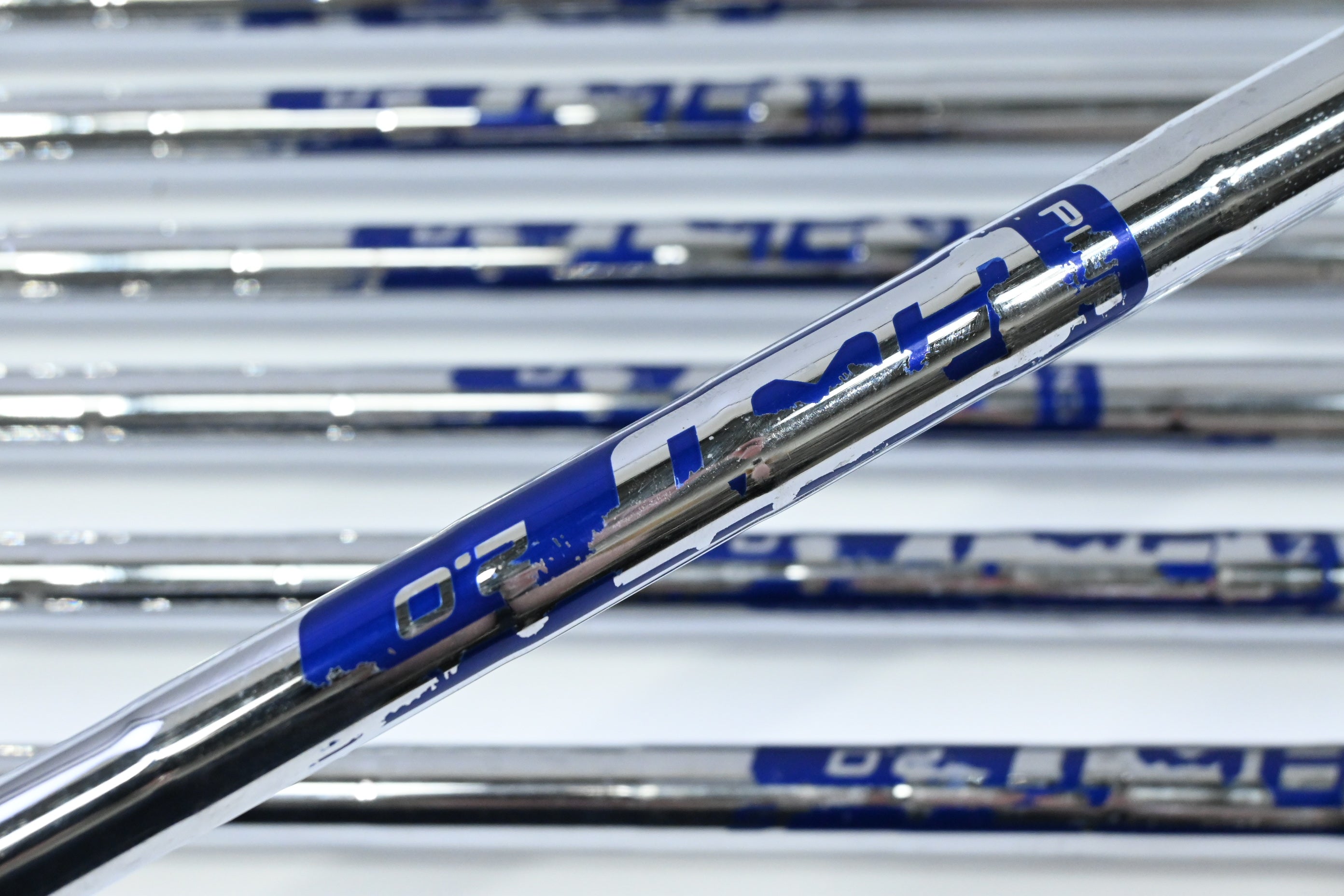Ping G400 Irons / 4-PW / Blue Dot / Stiff Flex Ping AWT 2.0 Shafts