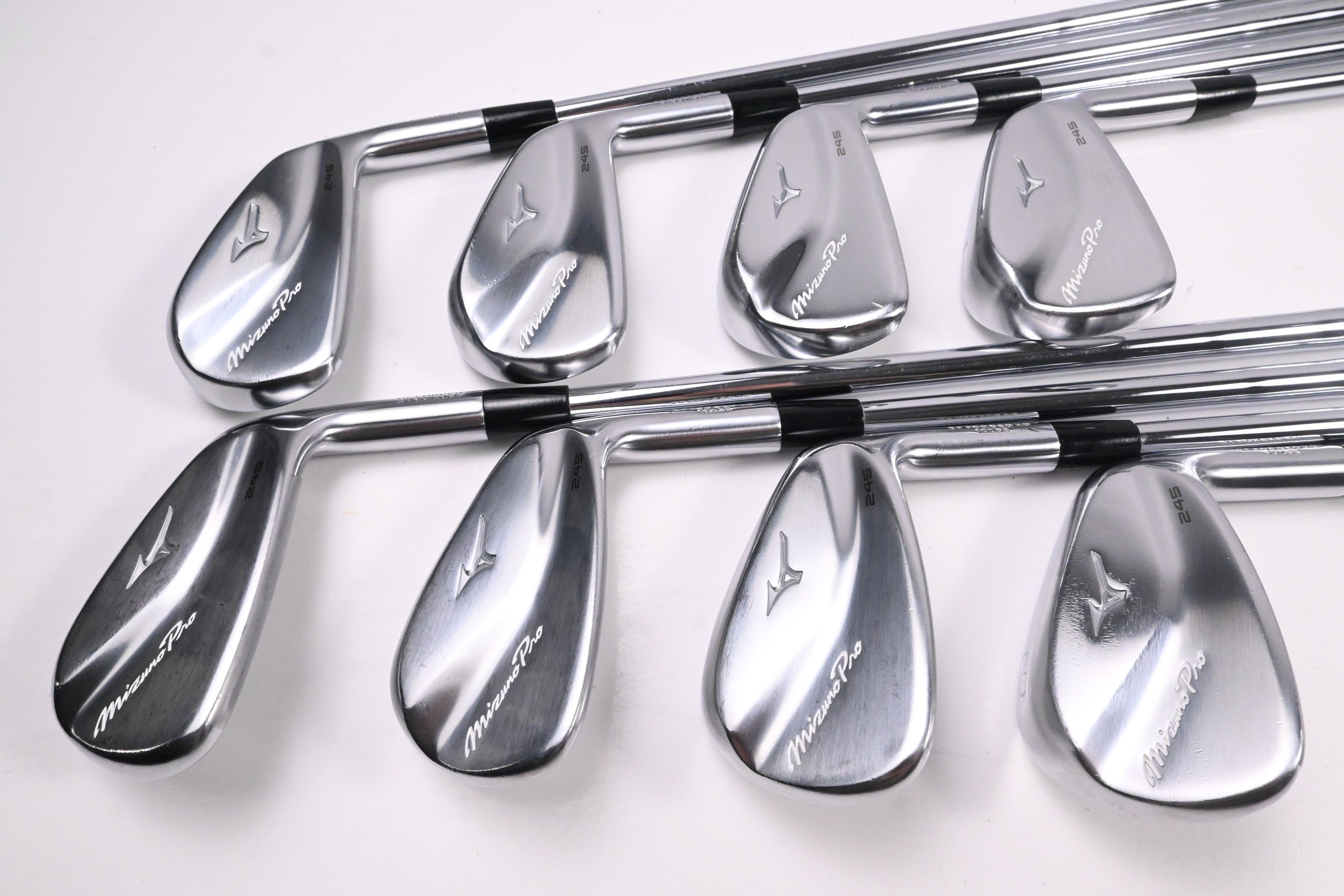 Mizuno Pro 245 Irons / 4-PW+GW / Stiff Flex KBS $-Taper 120 Shafts