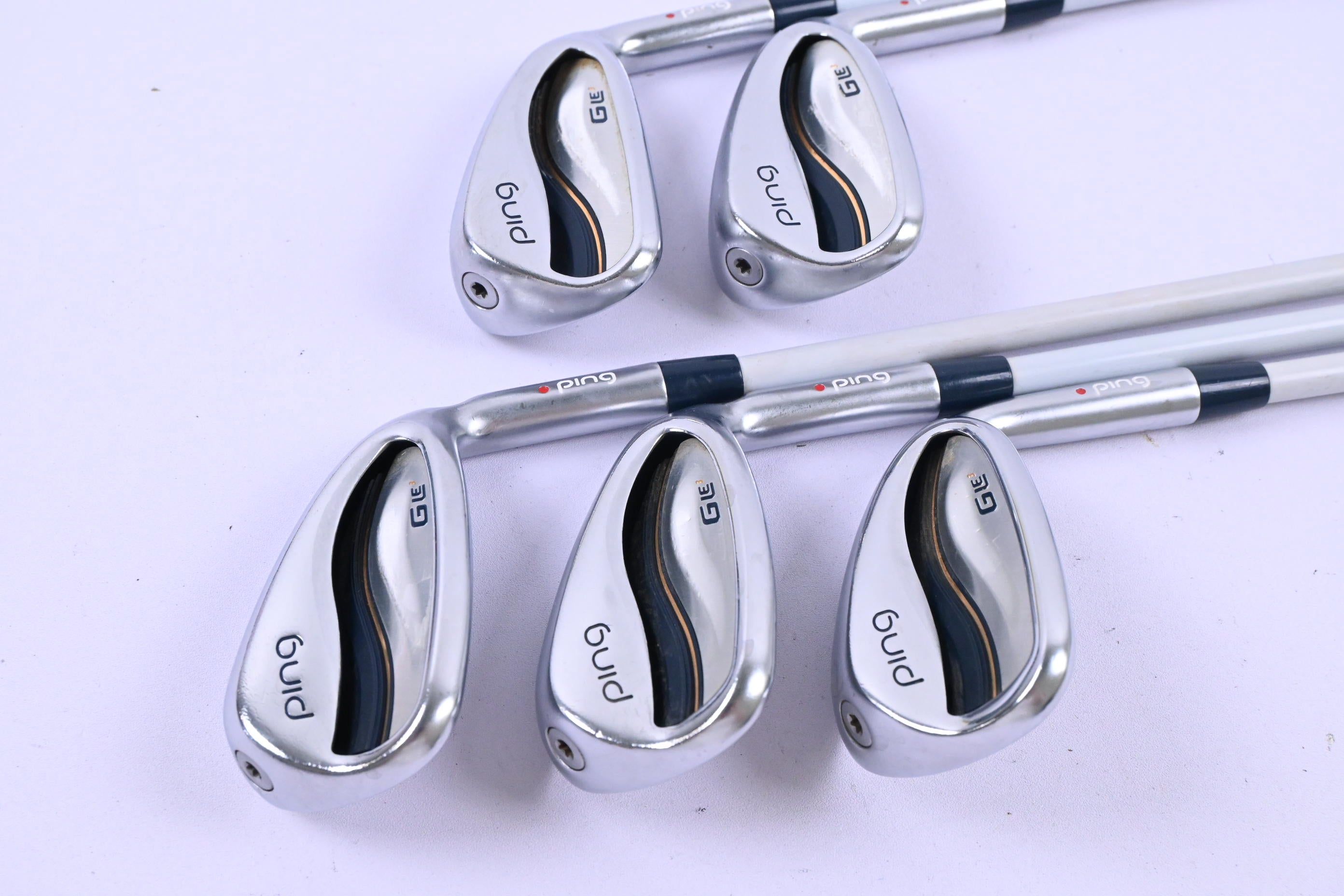 Ladies Ping G Le3 Irons / 7-PW+SW / Red Dot / Ladies Flex Ping ULT 250 Shaft