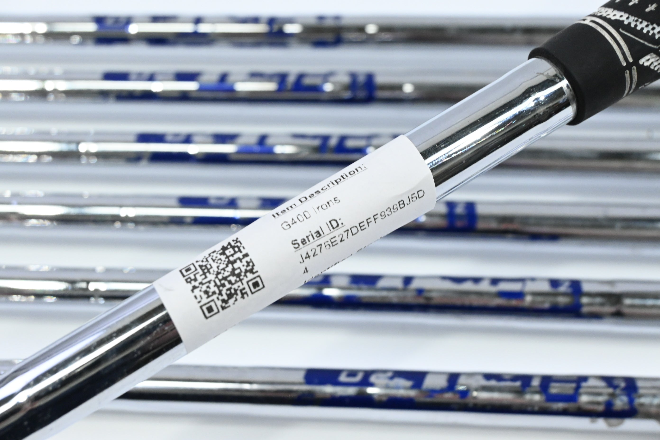 Ping G400 Irons / 4-PW / Blue Dot / Stiff Flex Ping AWT 2.0 Shafts