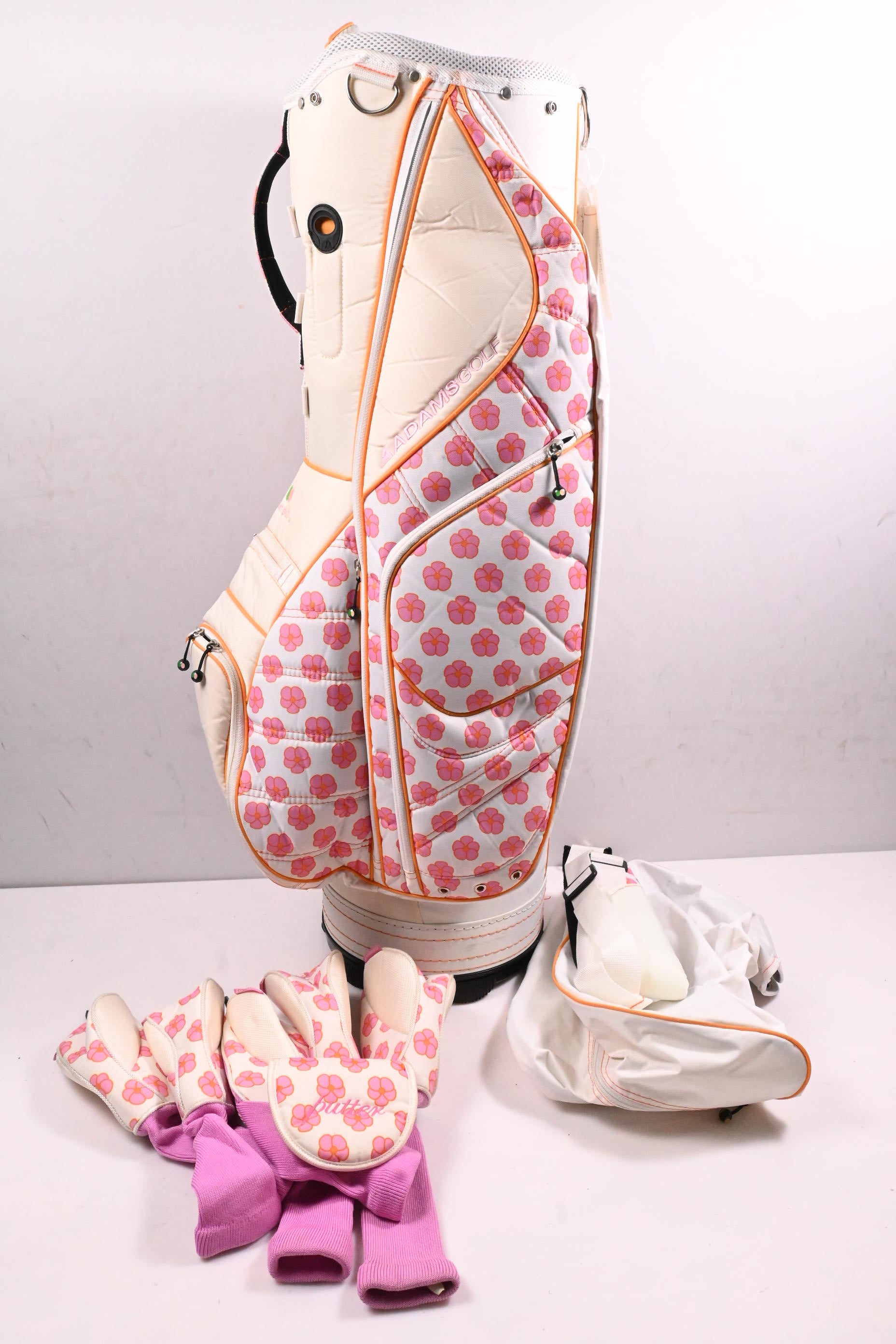 Adams Cart Bag / 14-Way Divider / White, Pink