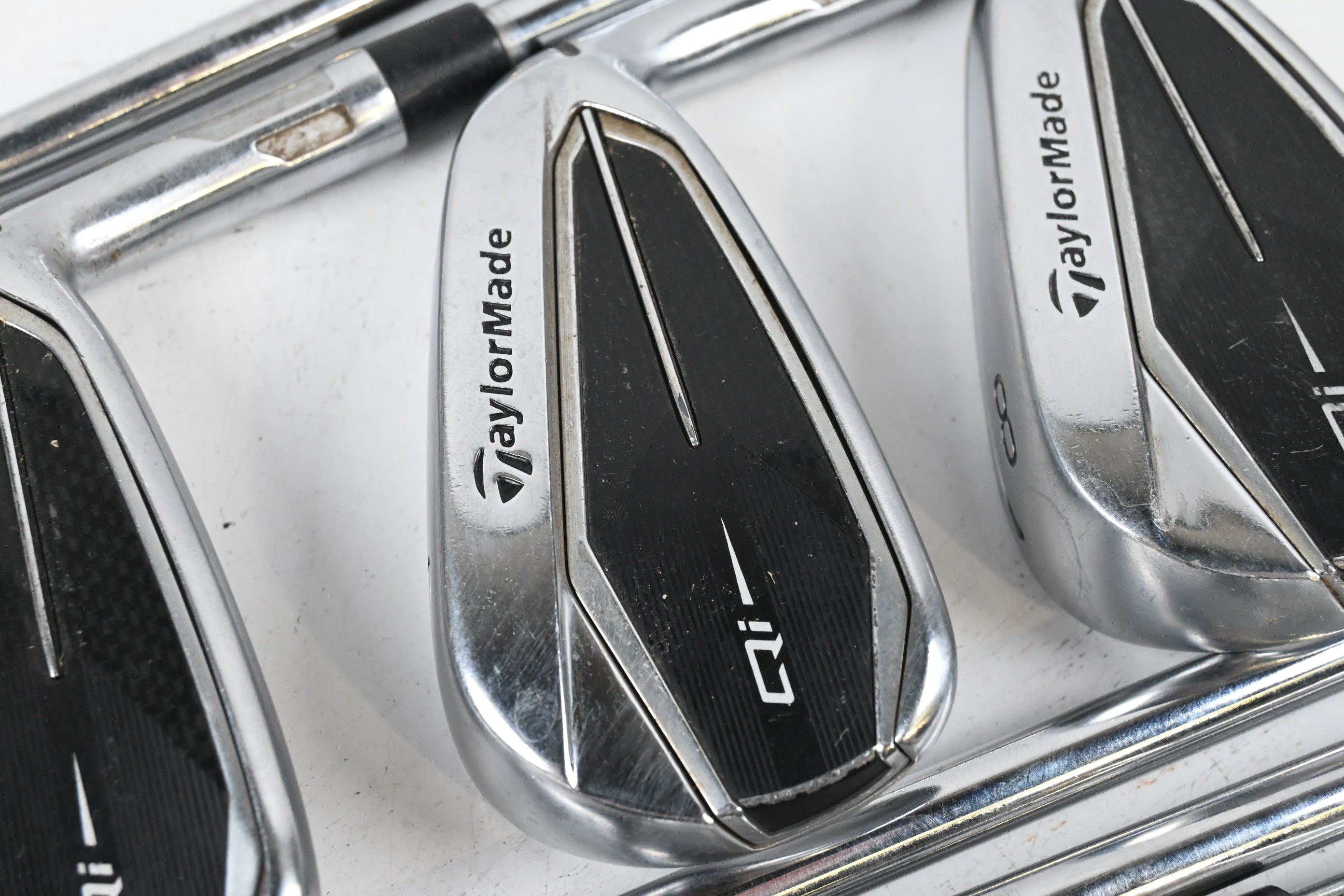 Taylormade Qi Irons / 5-PW+GW+SW+LW / Stiff Flex KBS MAX MT 85 Shafts
