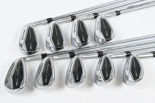 Taylormade Qi Irons / 5-PW+GW+SW+LW / Stiff Flex KBS MAX MT 85 Shafts
