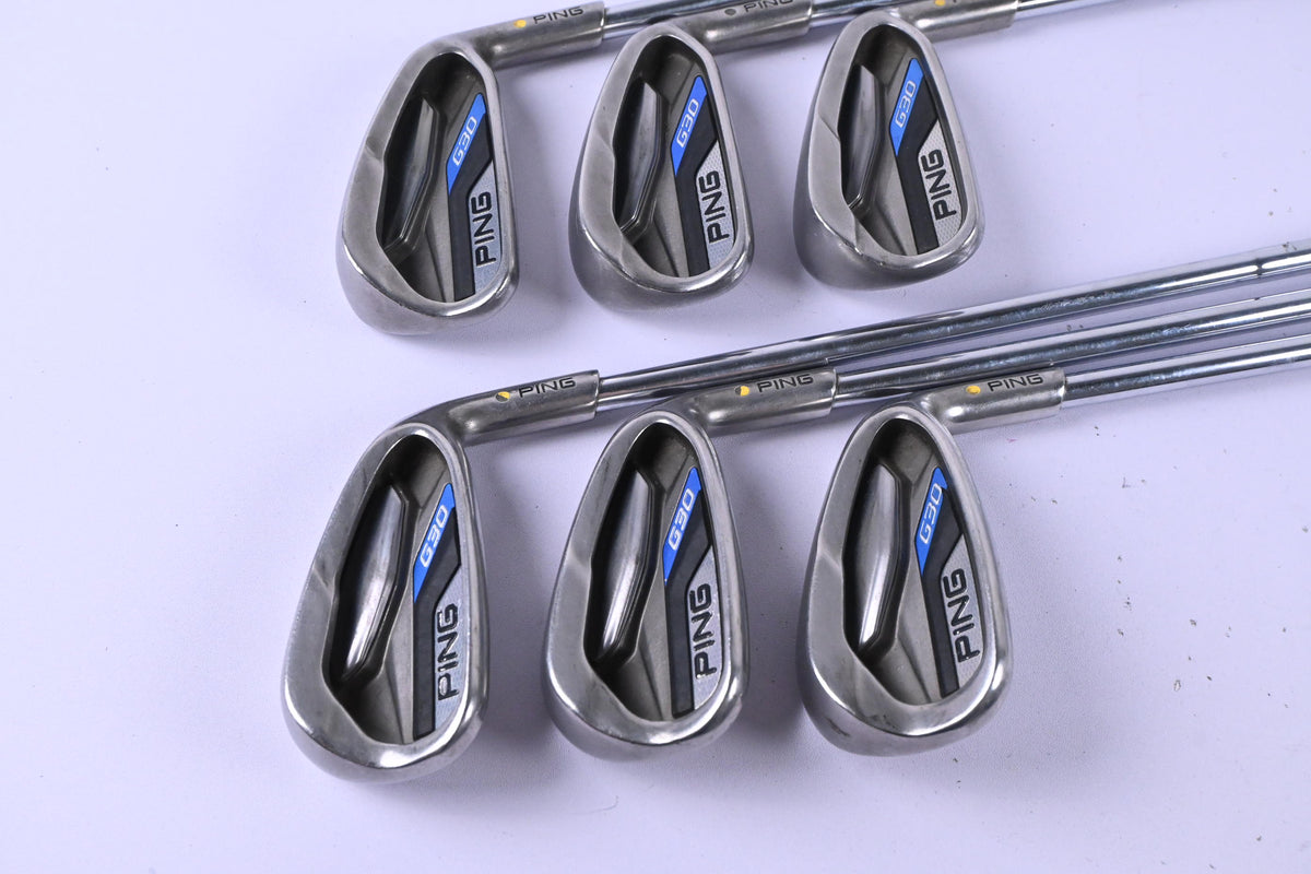 Ping G30 Irons / 5-PW / Yellow Dot / Regular Flex Ping CFS Distance Shafts