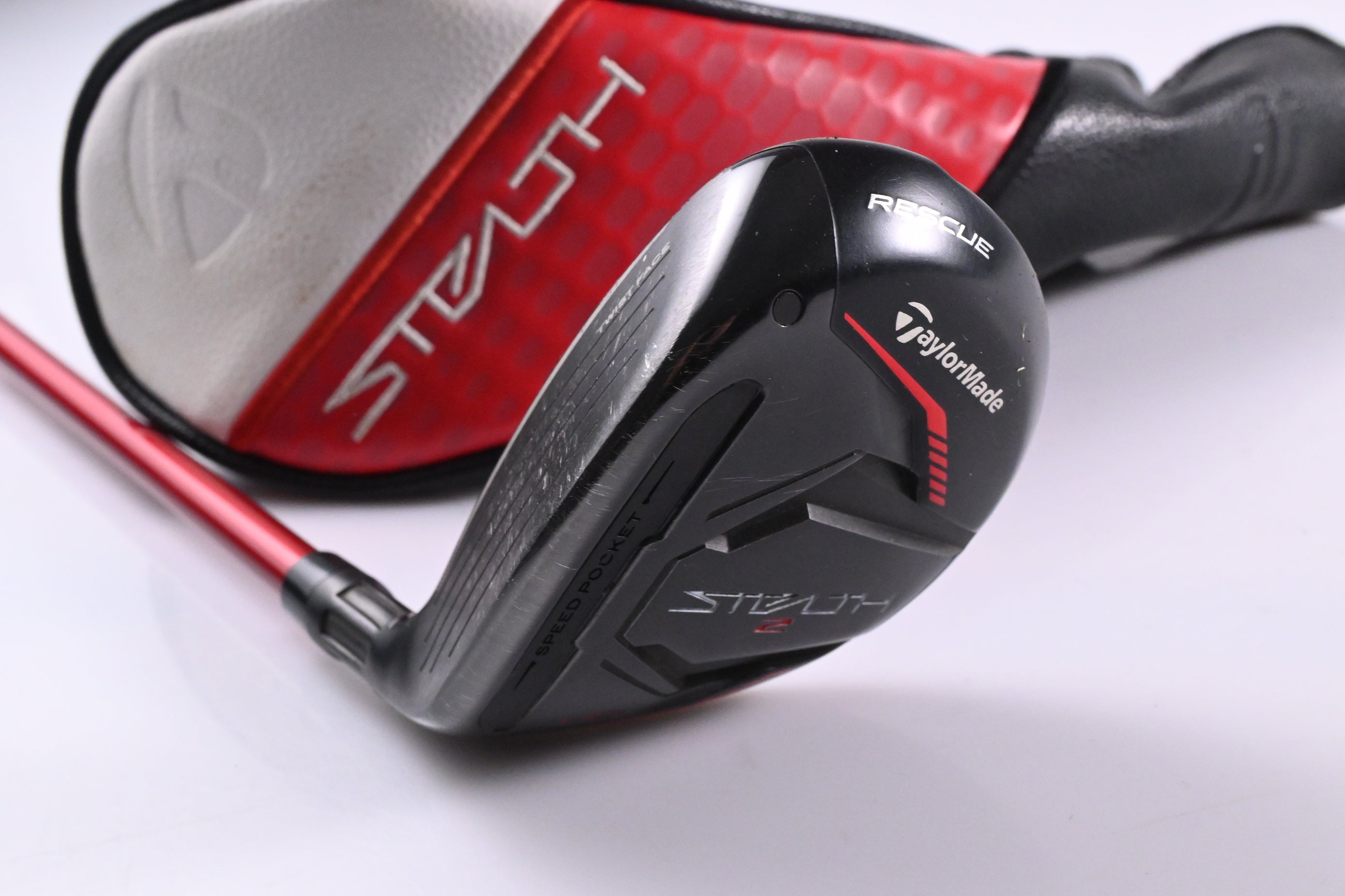 Left Hand Taylormade Stealth 2 HD #4 Hybrid / 23 Degree / Regular Flex SpeederNX