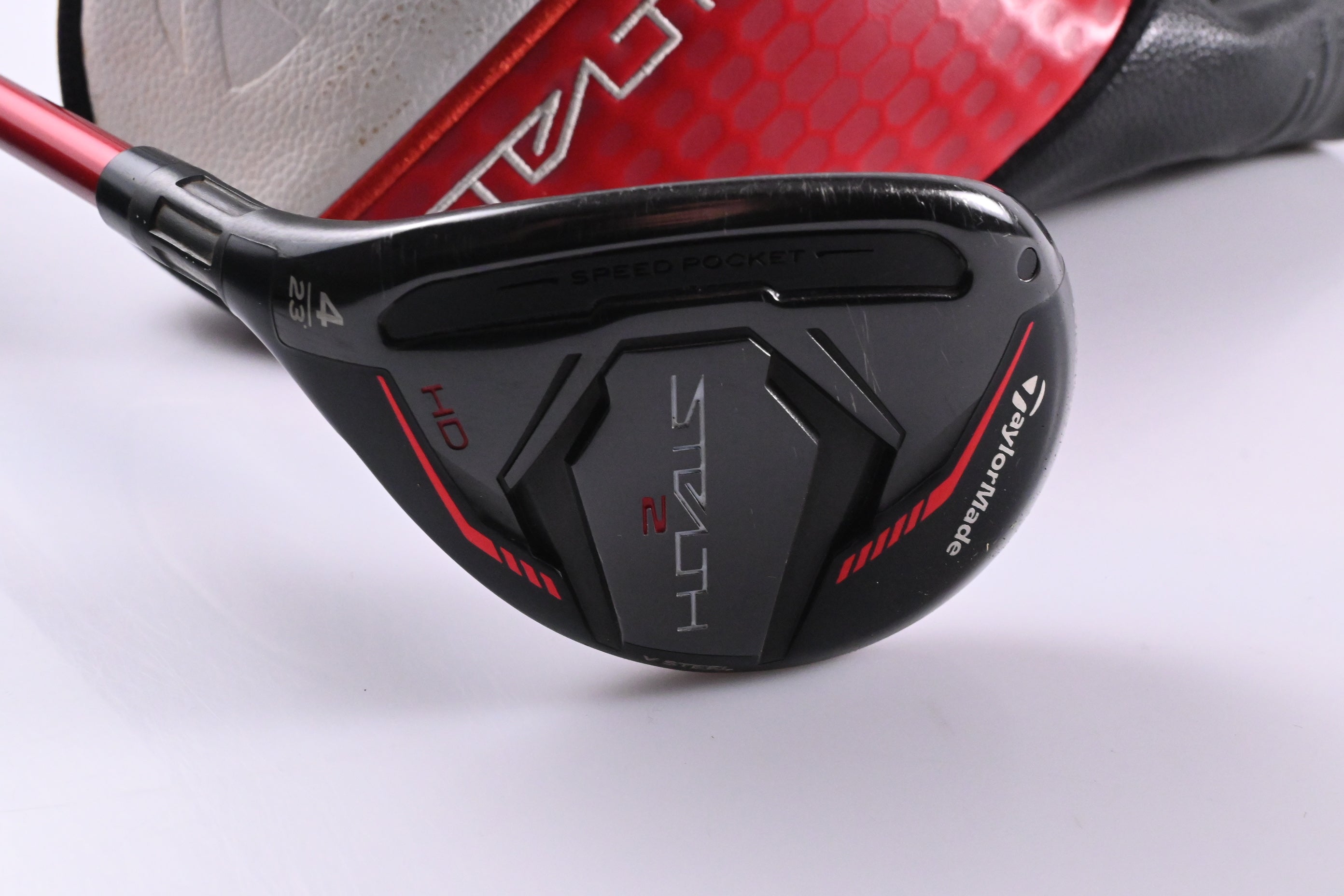 Left Hand Taylormade Stealth 2 HD #4 Hybrid / 23 Degree / Regular Flex SpeederNX