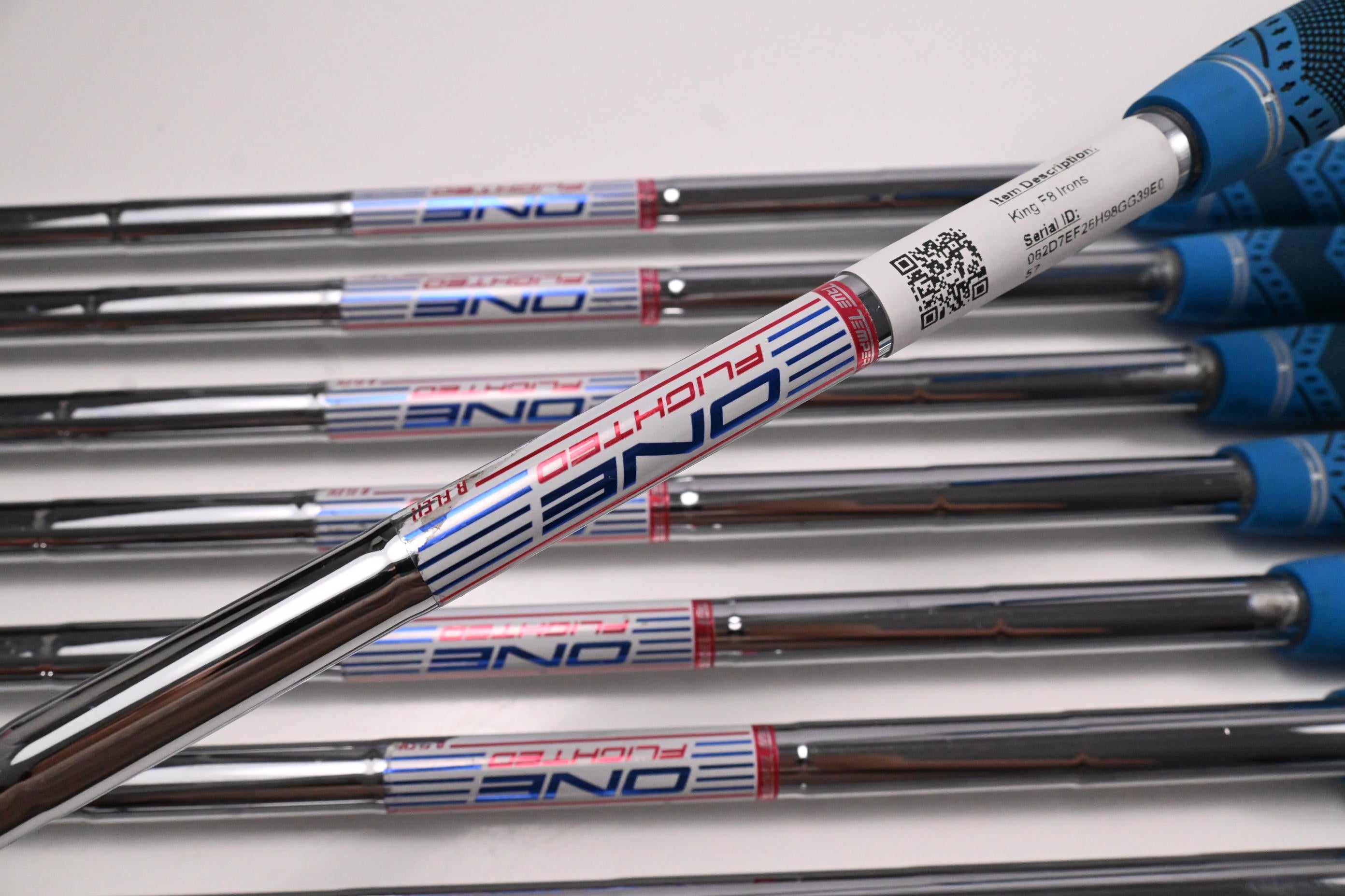 Cobra King F8 Irons / 5-PW+SW / Regular Flex One Flighted Shafts
