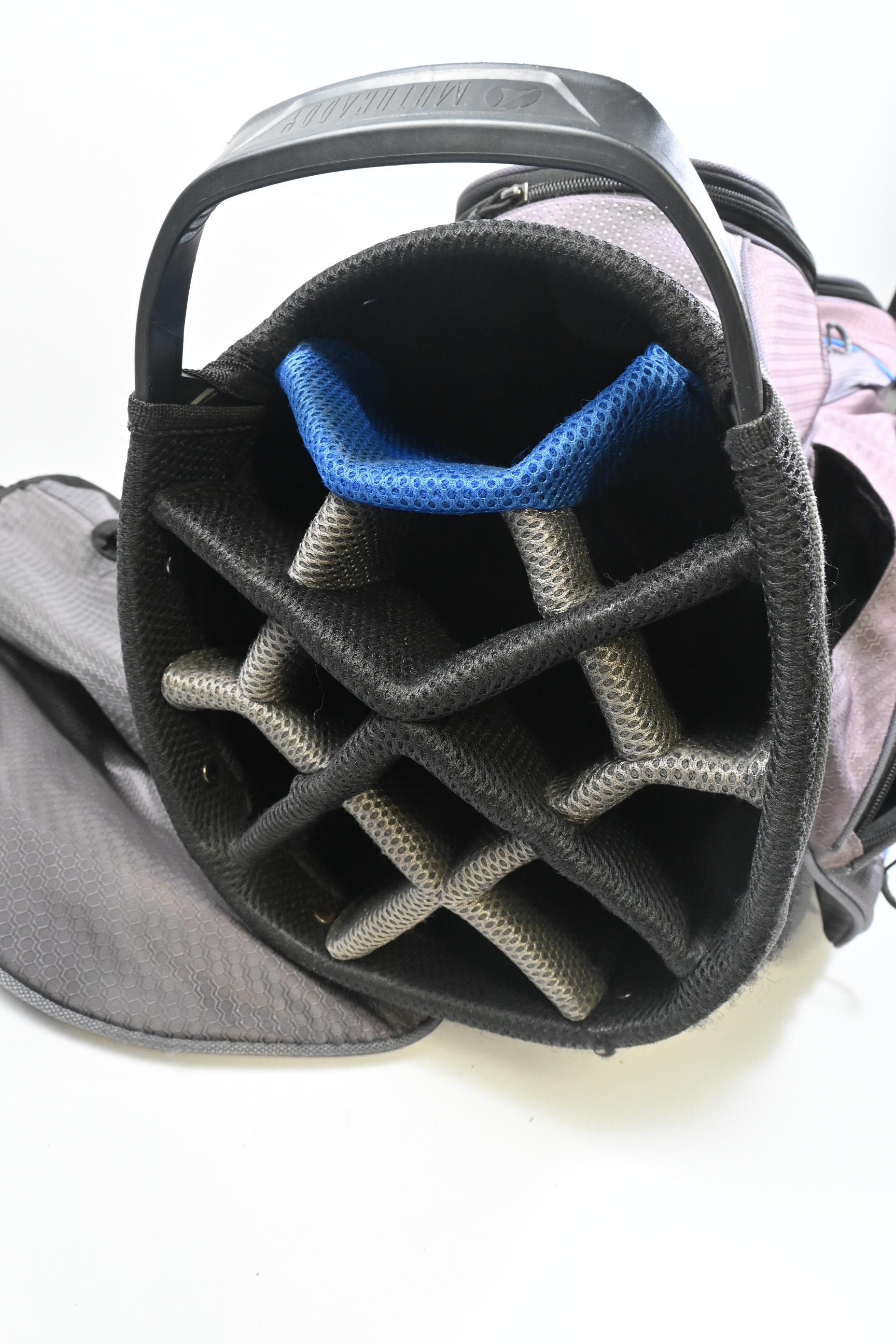 Motocaddy Club Series Cart Bag / 14-Way Divider / Grey, Blue & Black