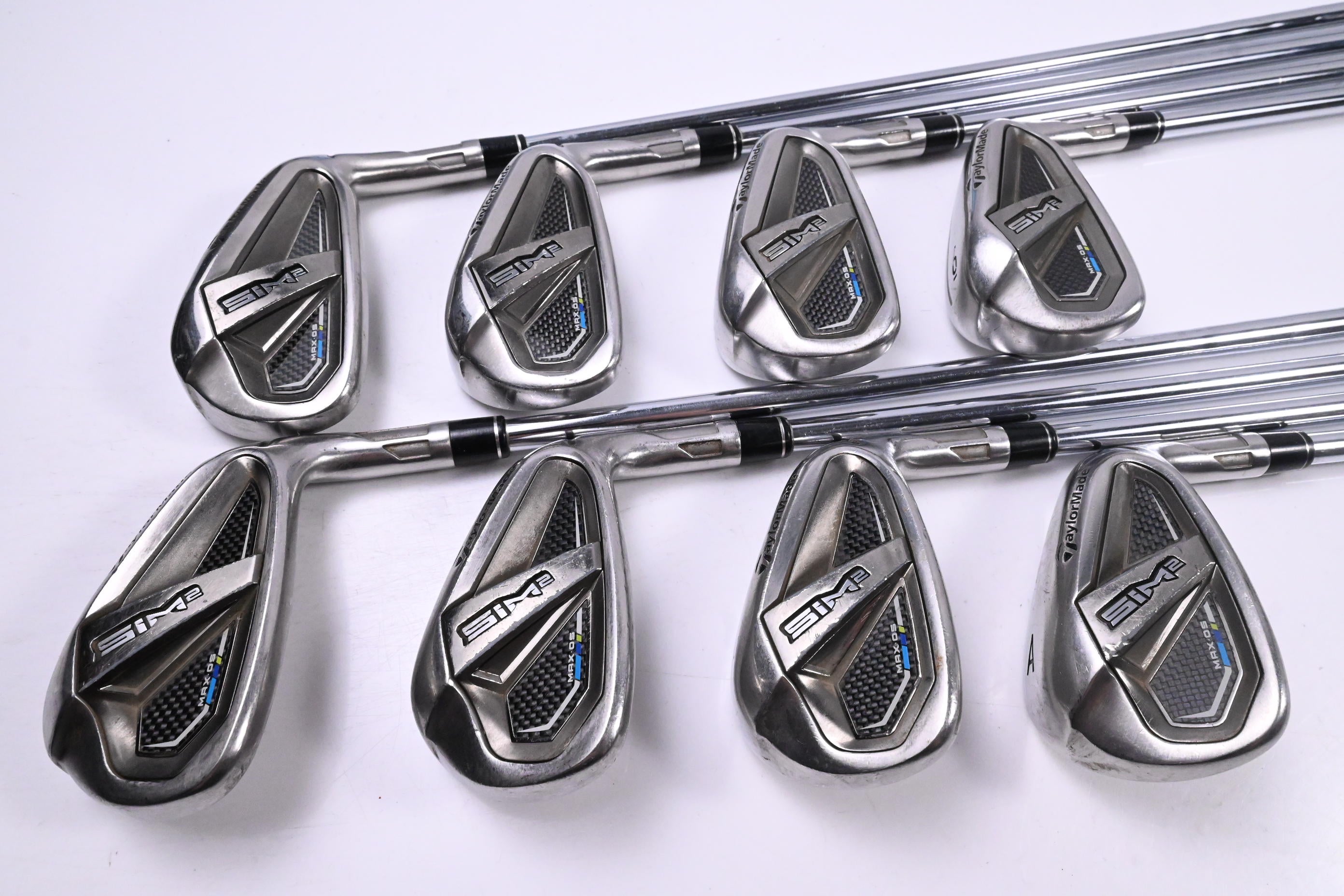 Taylormade SIM2 Max OS Irons / 4-PW+AW / Regular Flex KBS Max MT 85 Shafts
