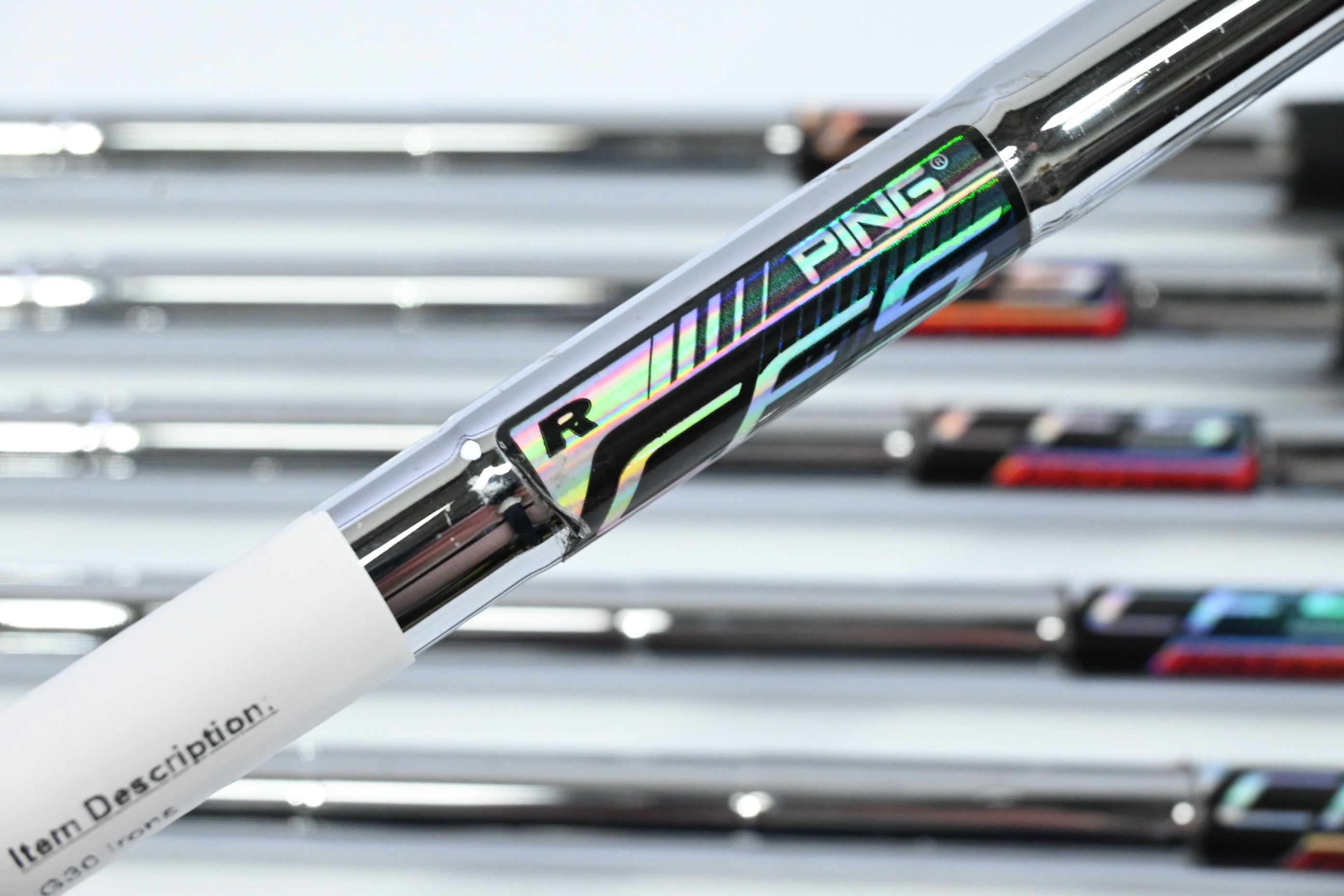 Ping G30 Irons / 5-PW+SW / Black Dot / Regular Flex Ping CFS Distance Shafts