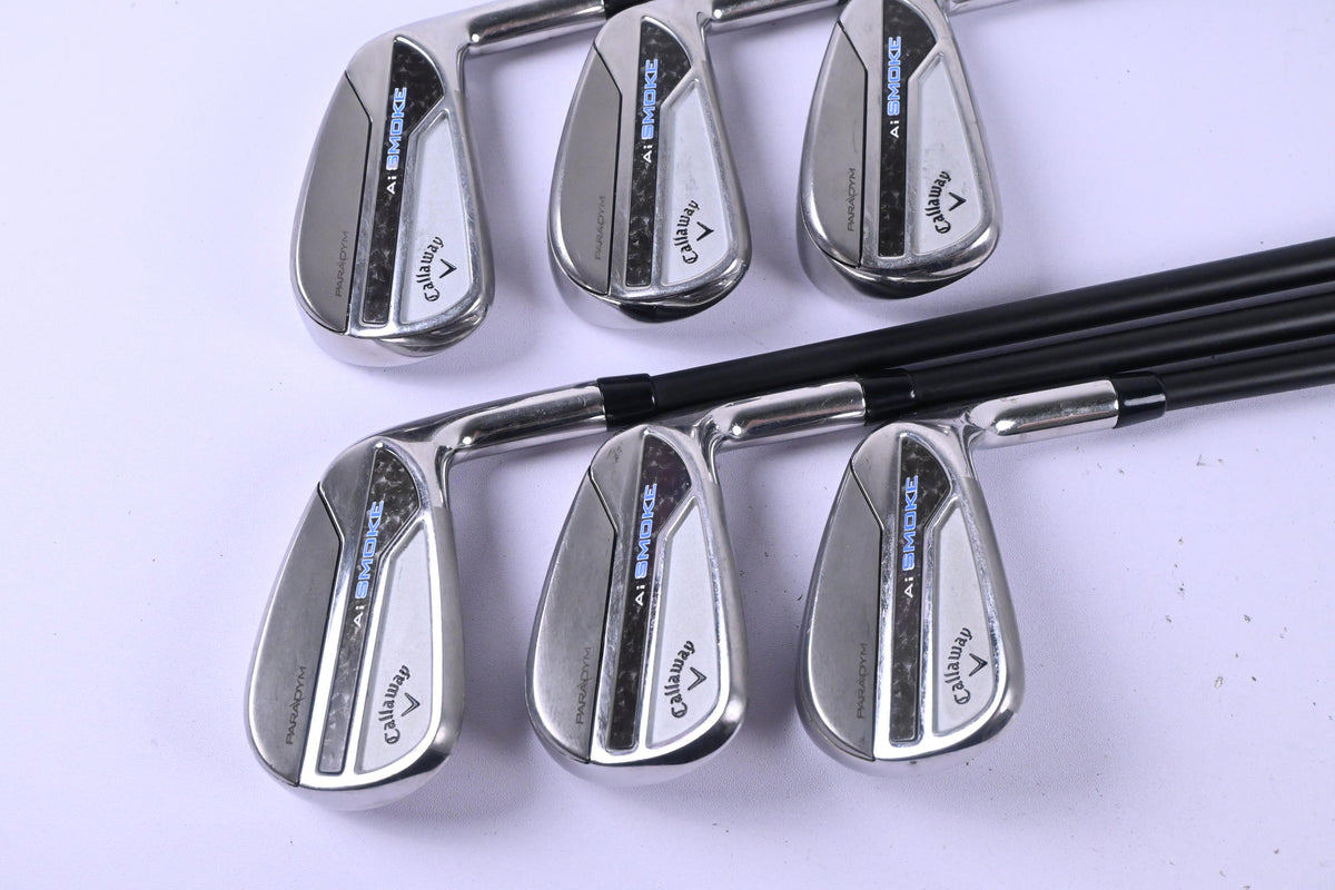 Callaway Paradym Ai Smoke Irons / 5-PW / Senior Flex Cypher 2.0 50 Shafts