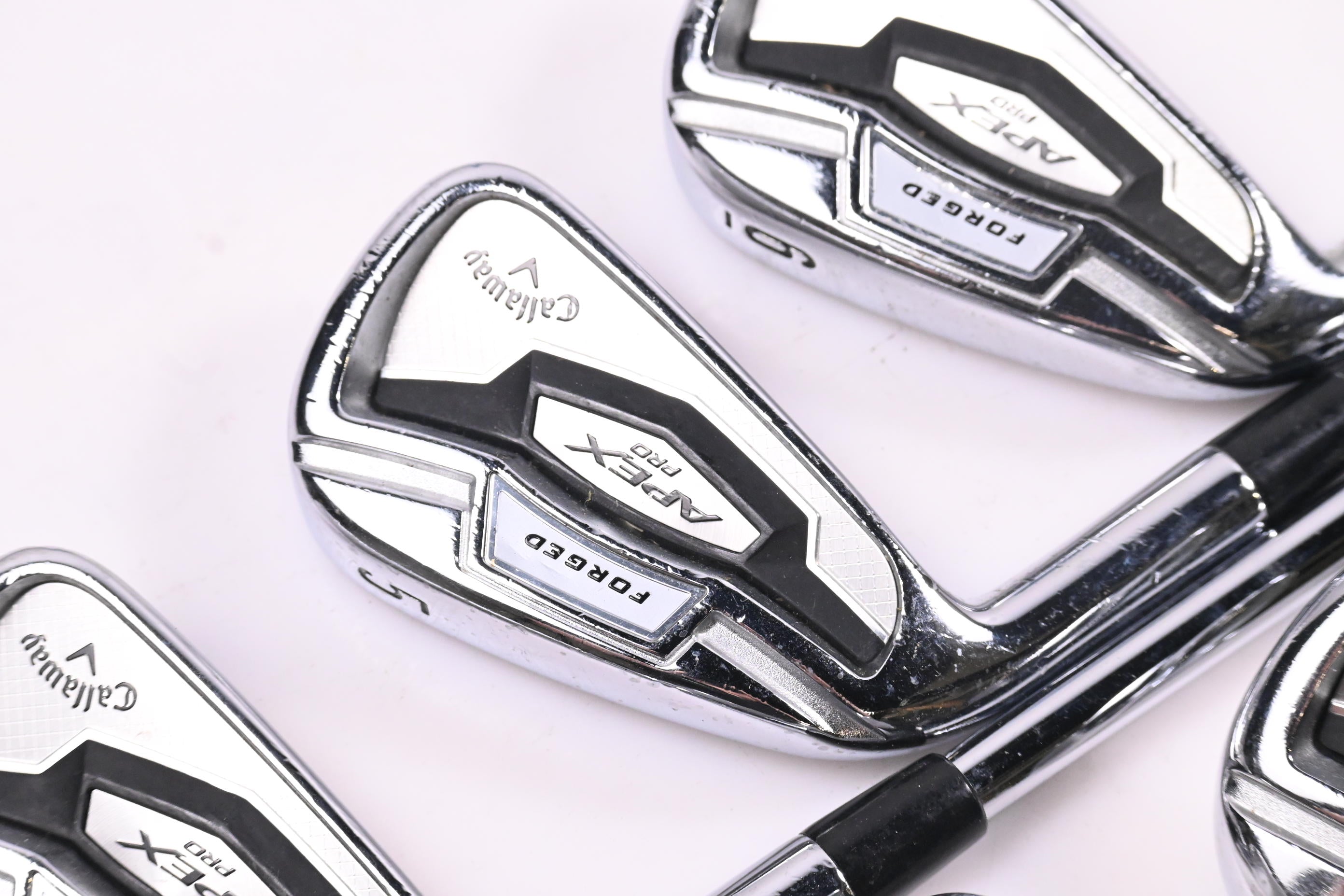Left Hand Callaway Apex Pro 16 Irons / 4-PW / Stiff Flex Project X Shafts