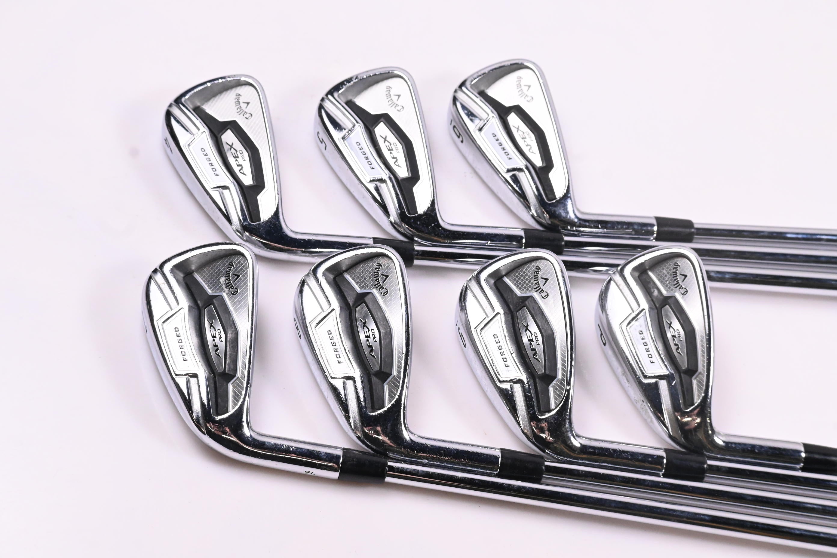 Left Hand Callaway Apex Pro 16 Irons / 4-PW / Stiff Flex Project X Shafts