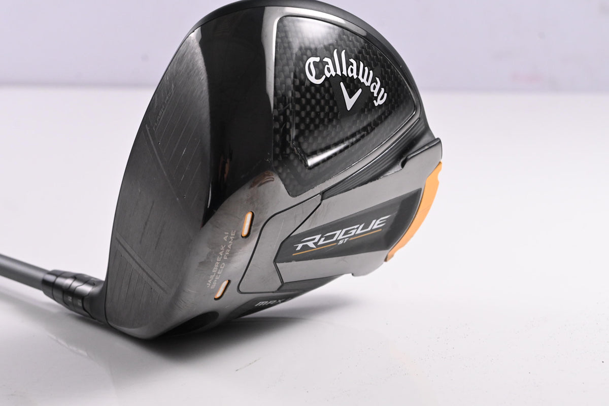 Left Hand Callaway Rogue ST MAX LS Driver / 9 Degree / Stiff Flex Denali Frost