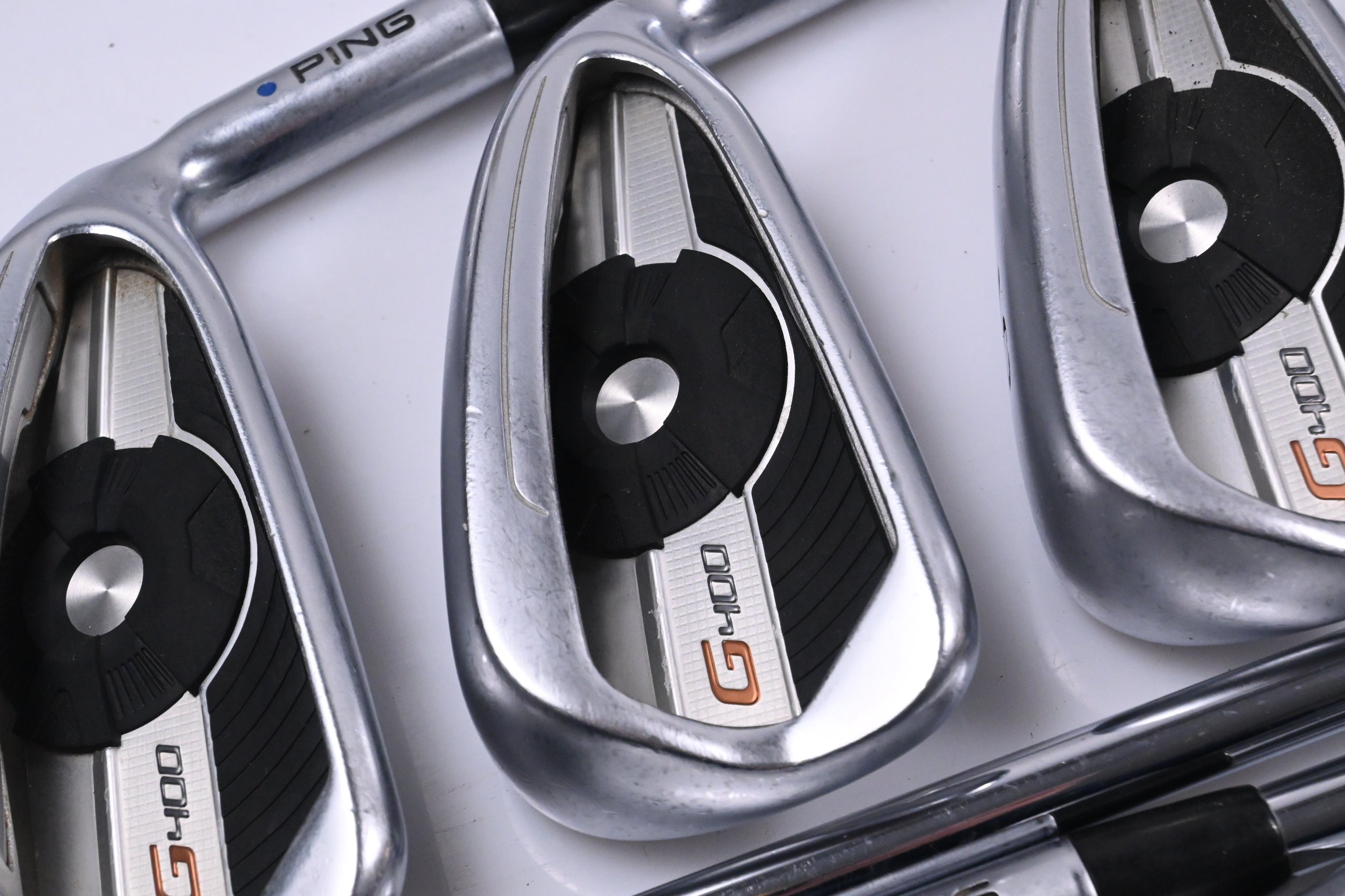 Ping G400 Irons / 4-PW+SW+LW / Blue Dot / Senior Flex Ping CFS Distance Shafts