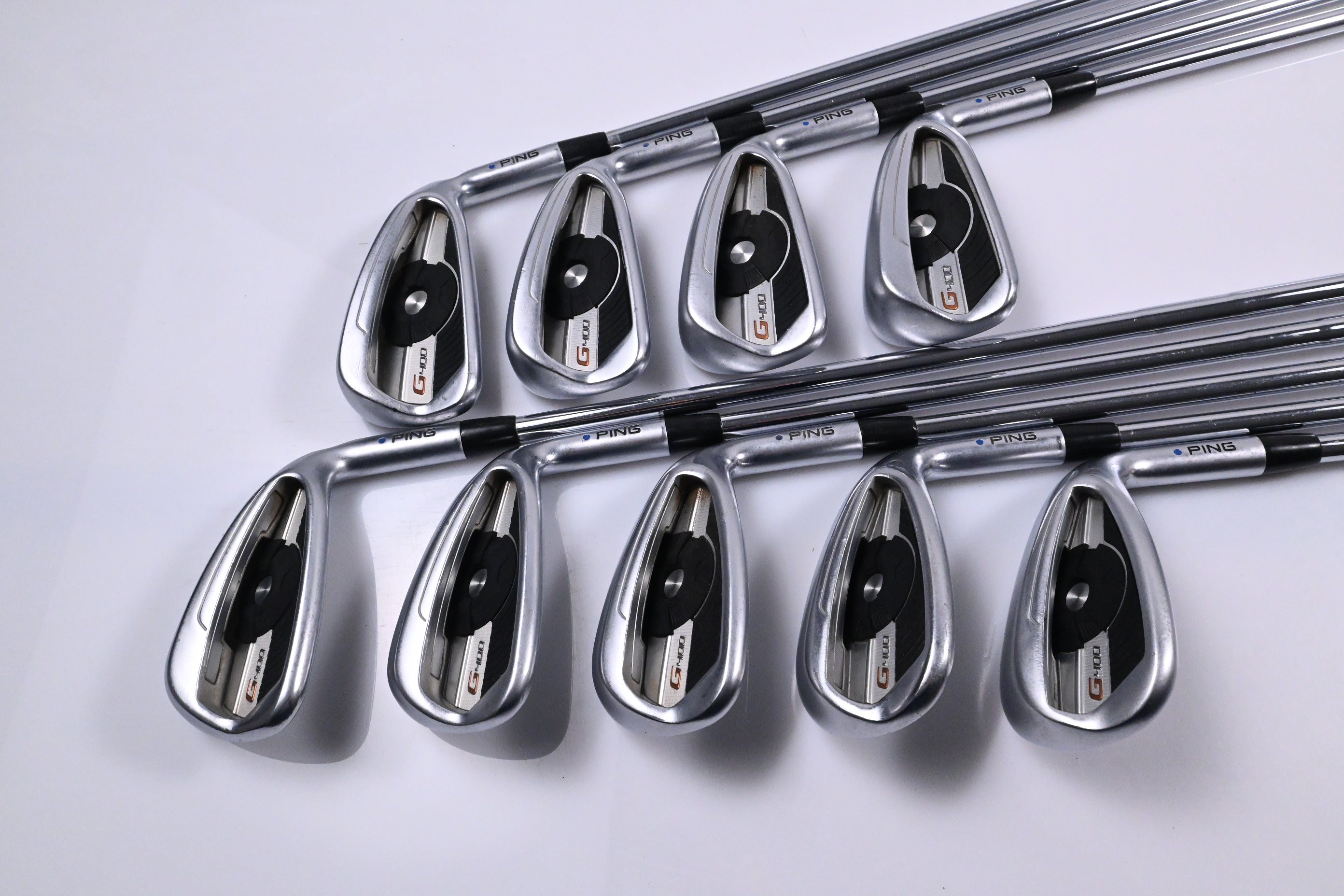 Ping G400 Irons / 4-PW+SW+LW / Blue Dot / Senior Flex Ping CFS Distance Shafts