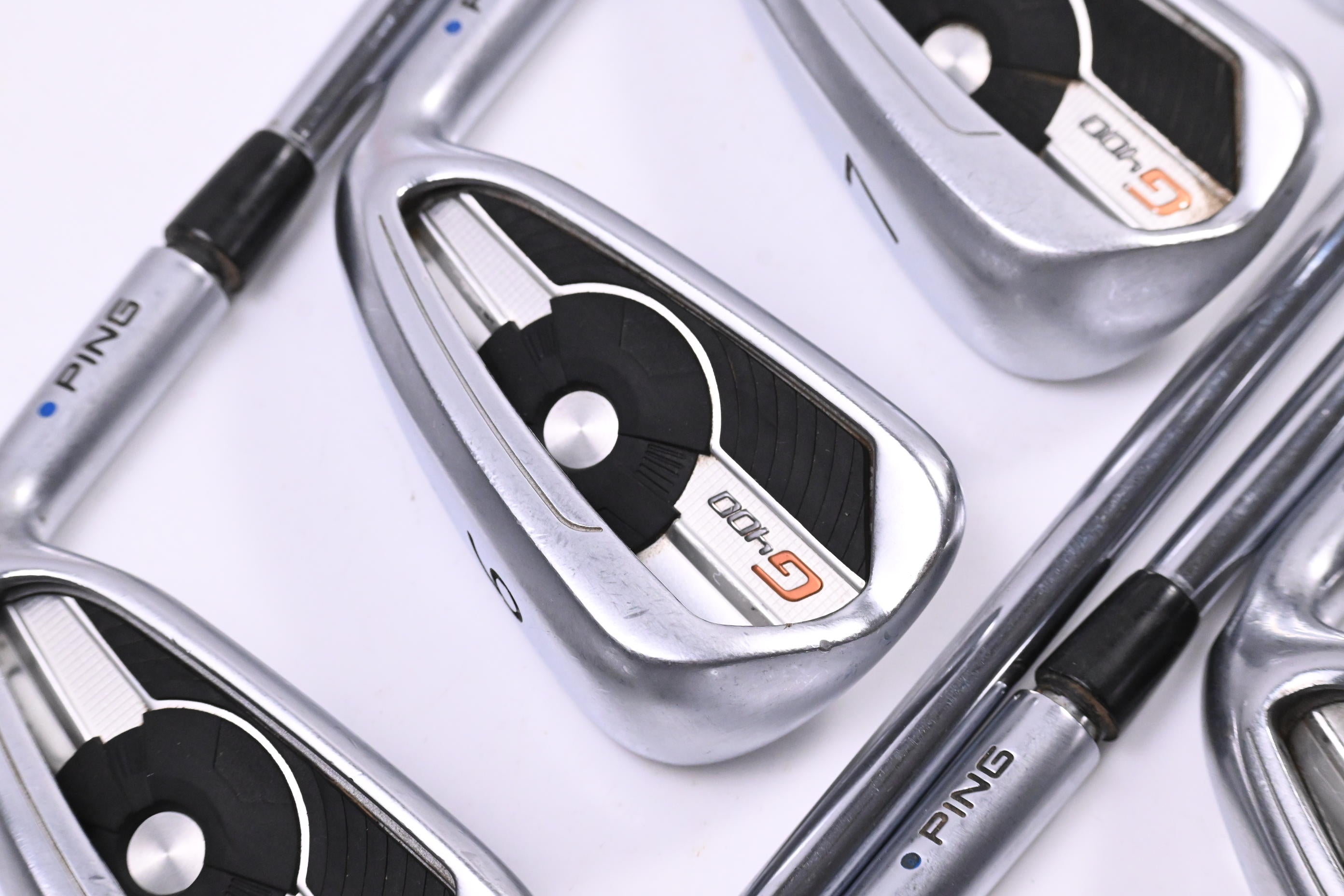 Ping G400 Irons / 5-PW+UW+SW+LW / Blue Dot / Regular Flex Ping AWT 2.0 Shafts
