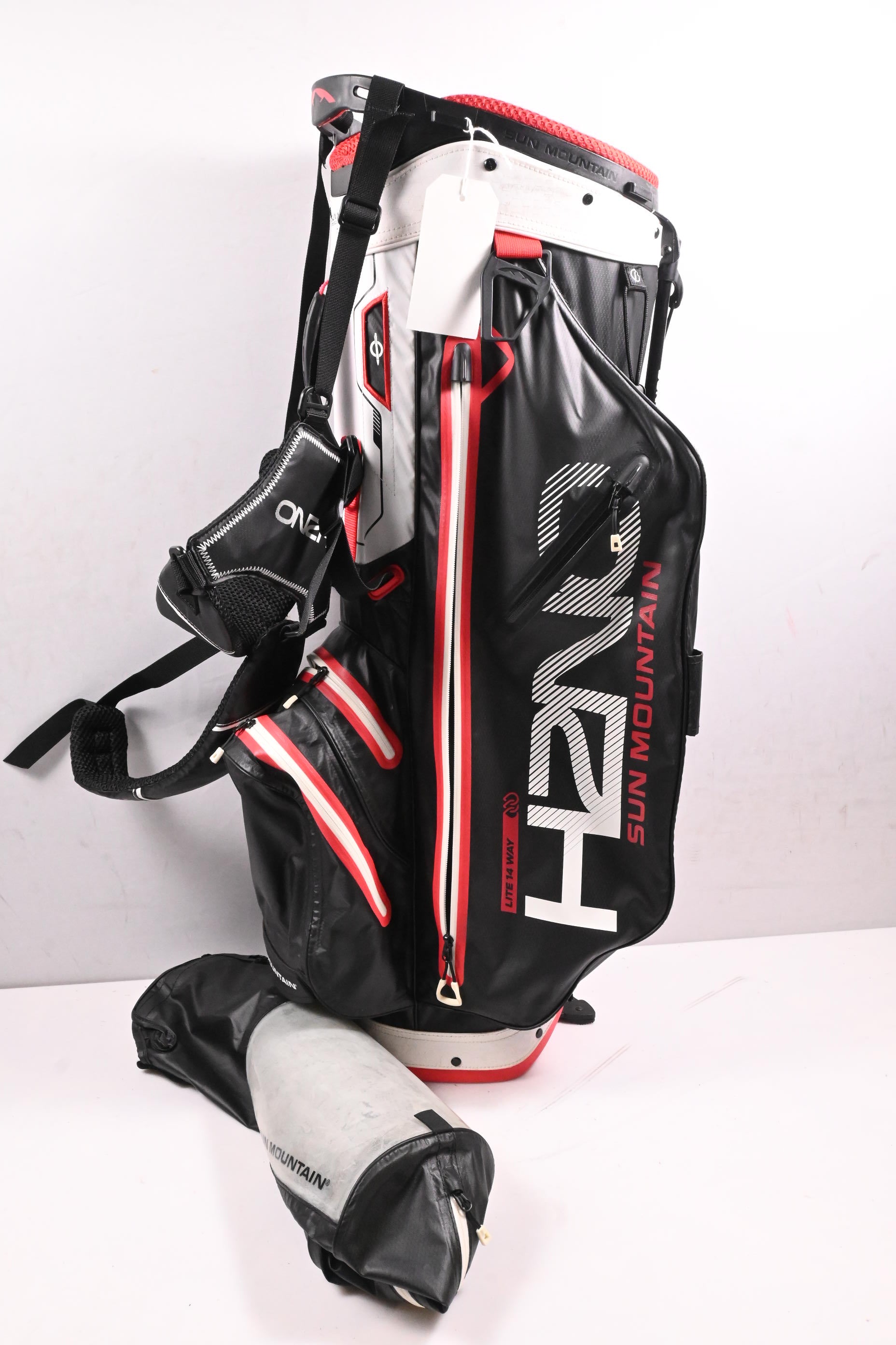 Sun Mountain H2NO Lite Stand Bag / 14-Way Divider / Black, White, Red