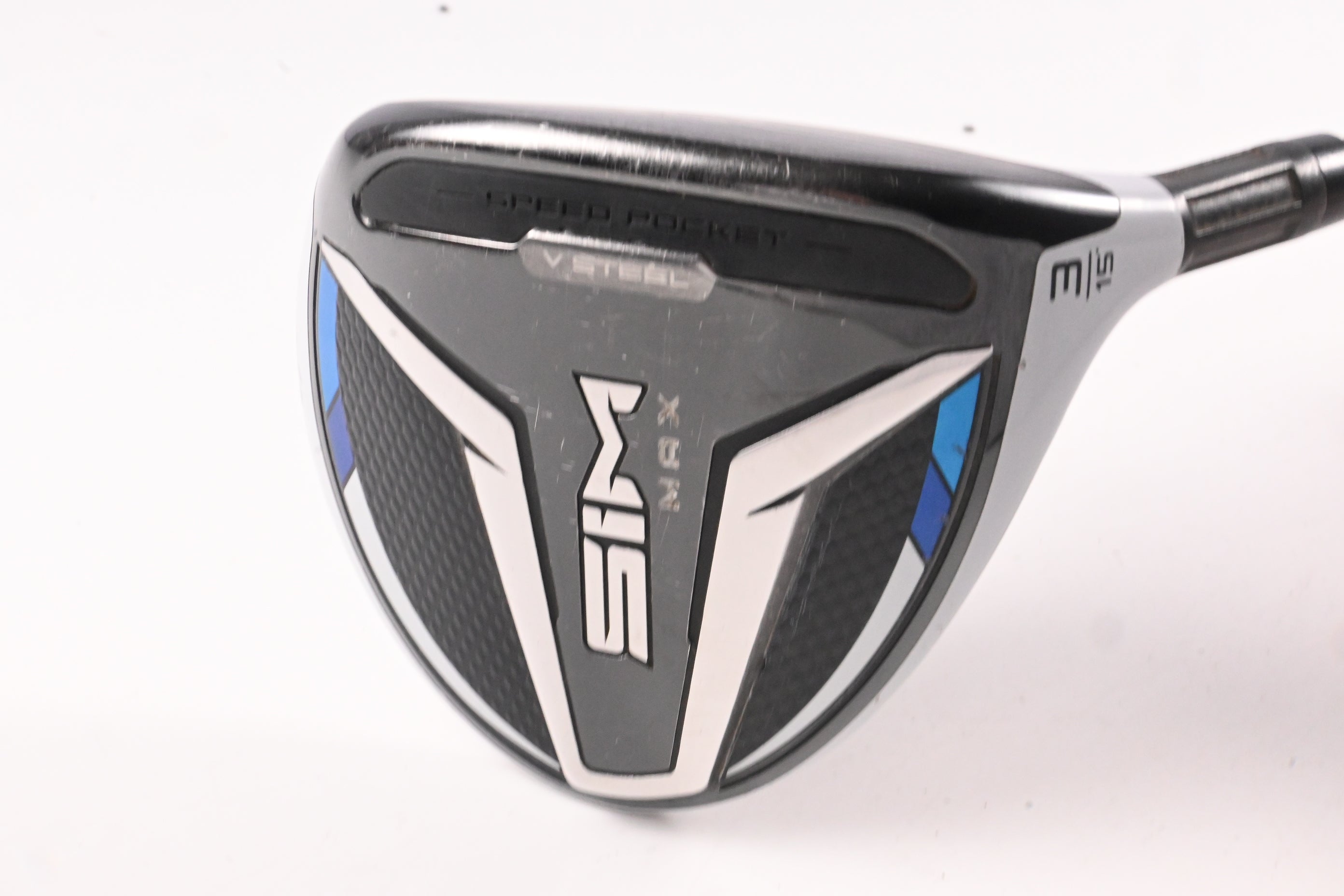 Taylormade SIM Max #3 Wood / 15 Degree / Stiff Flex Fujikura Ventus Blue 6 Shaft