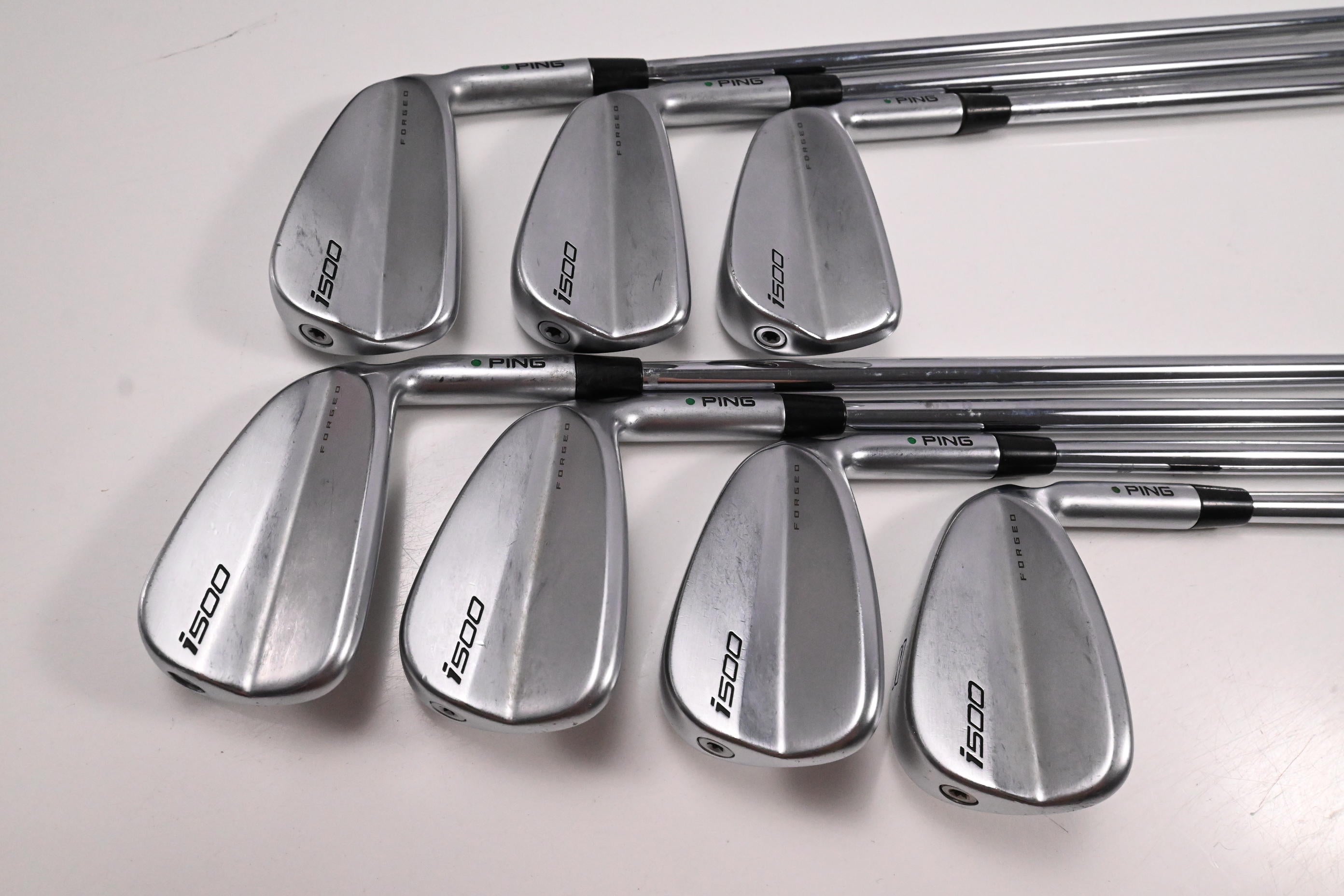 Ping i500 Irons / 4-PW / Green Dot / Regular Flex Dynamic Gold 105 S300 Shafts