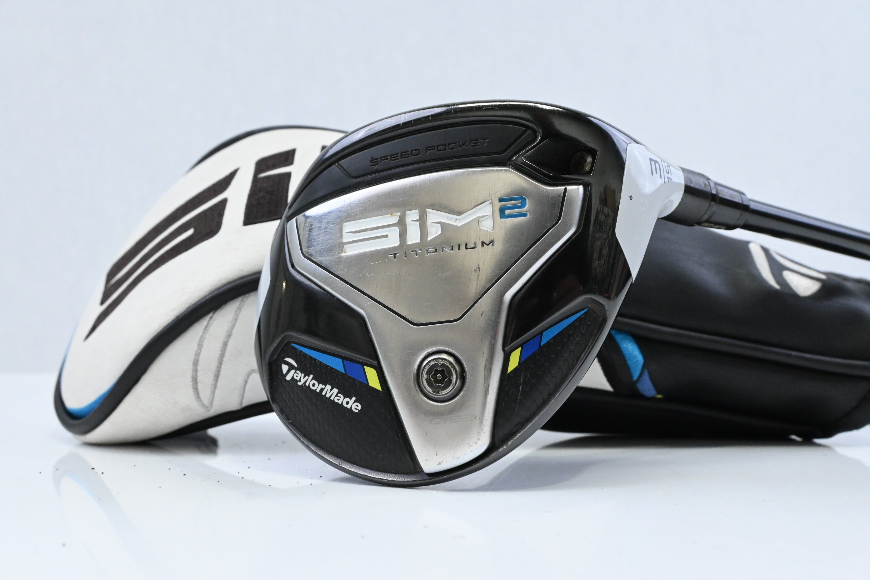 Taylormade SIM2 Ti #3 Wood / 15 Degree / Stiff Flex Tensei AV Raw Blue 65 Shaft