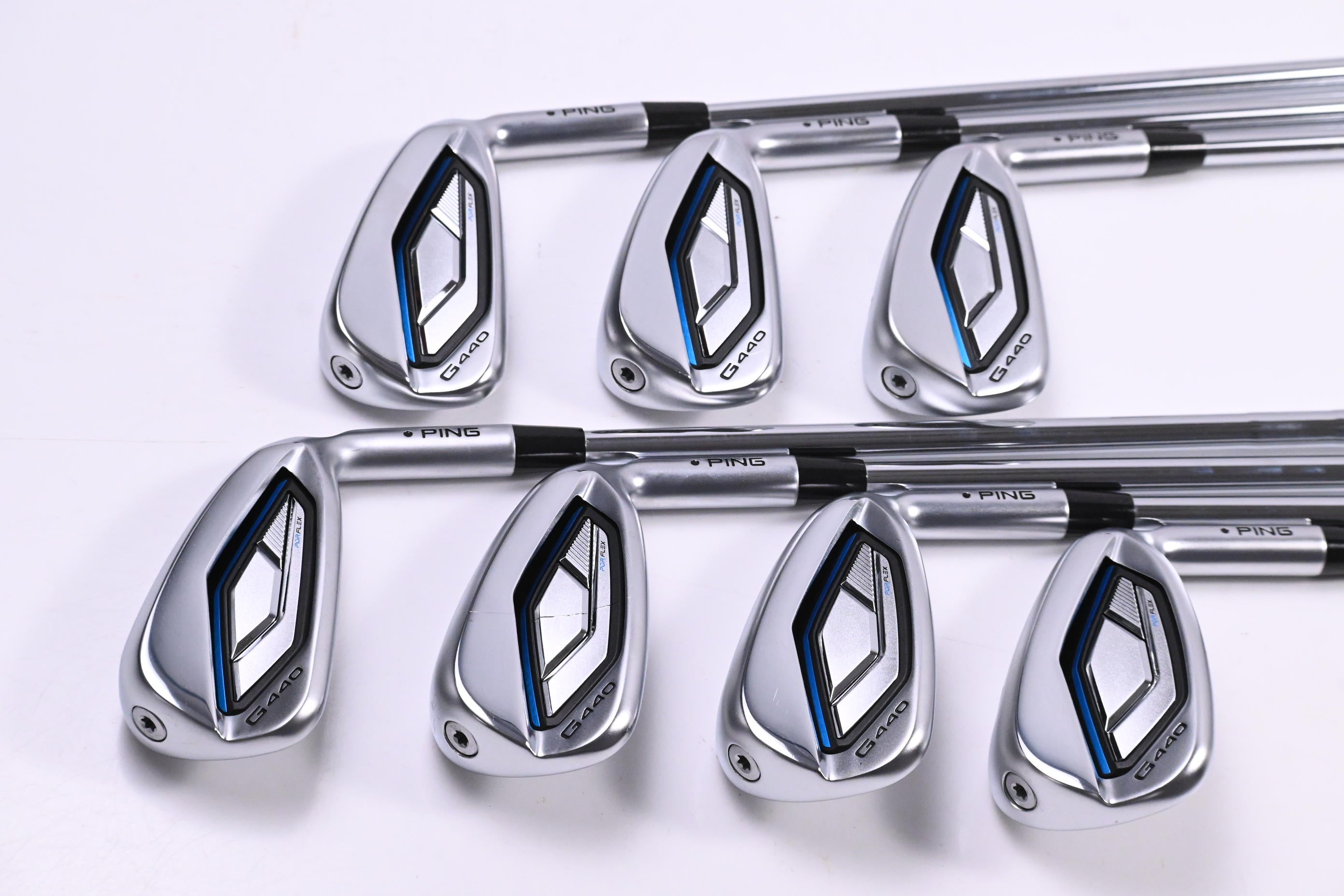 Ping G440 Irons / 4-PW / Black Dot / Stiff Flex NS Pro Modus 3 Tour 105 Shafts