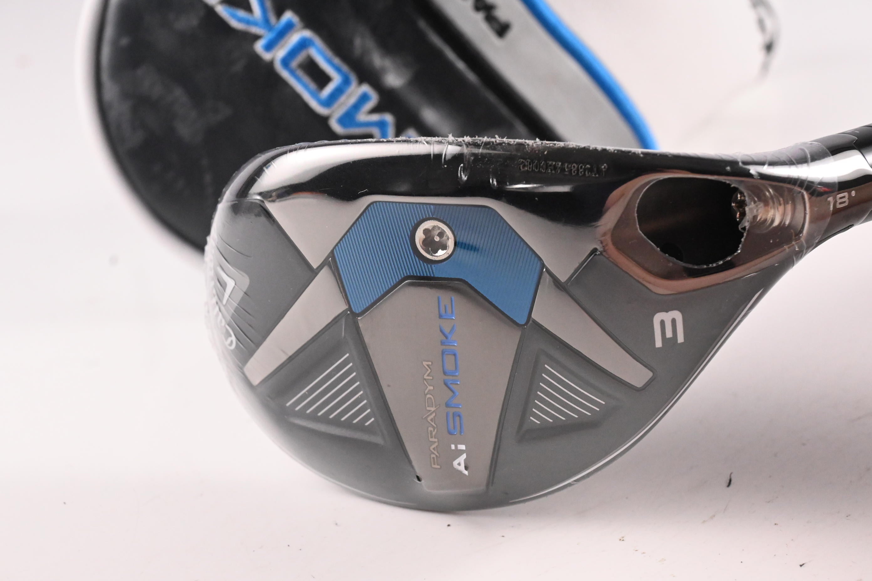 Callaway Paradym Ai Smoke #3 Hybrid / 18 Degree / Stiff Flex KBS Prototype 85