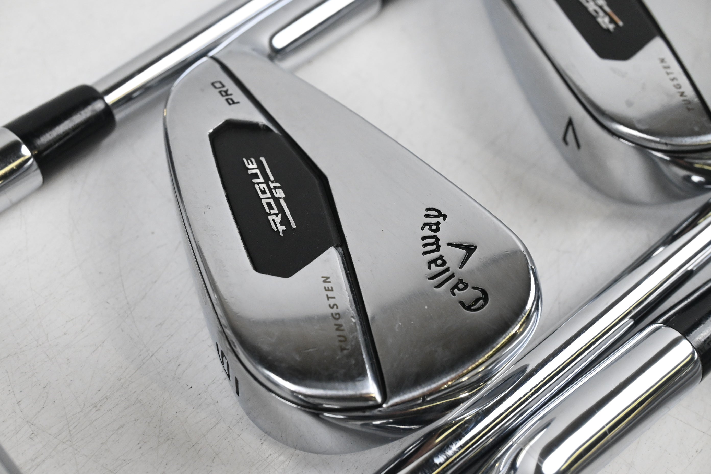 Callaway Rogue ST Pro Irons / 5-PW / Stiff Flex Project X Rifle Tour Flighted