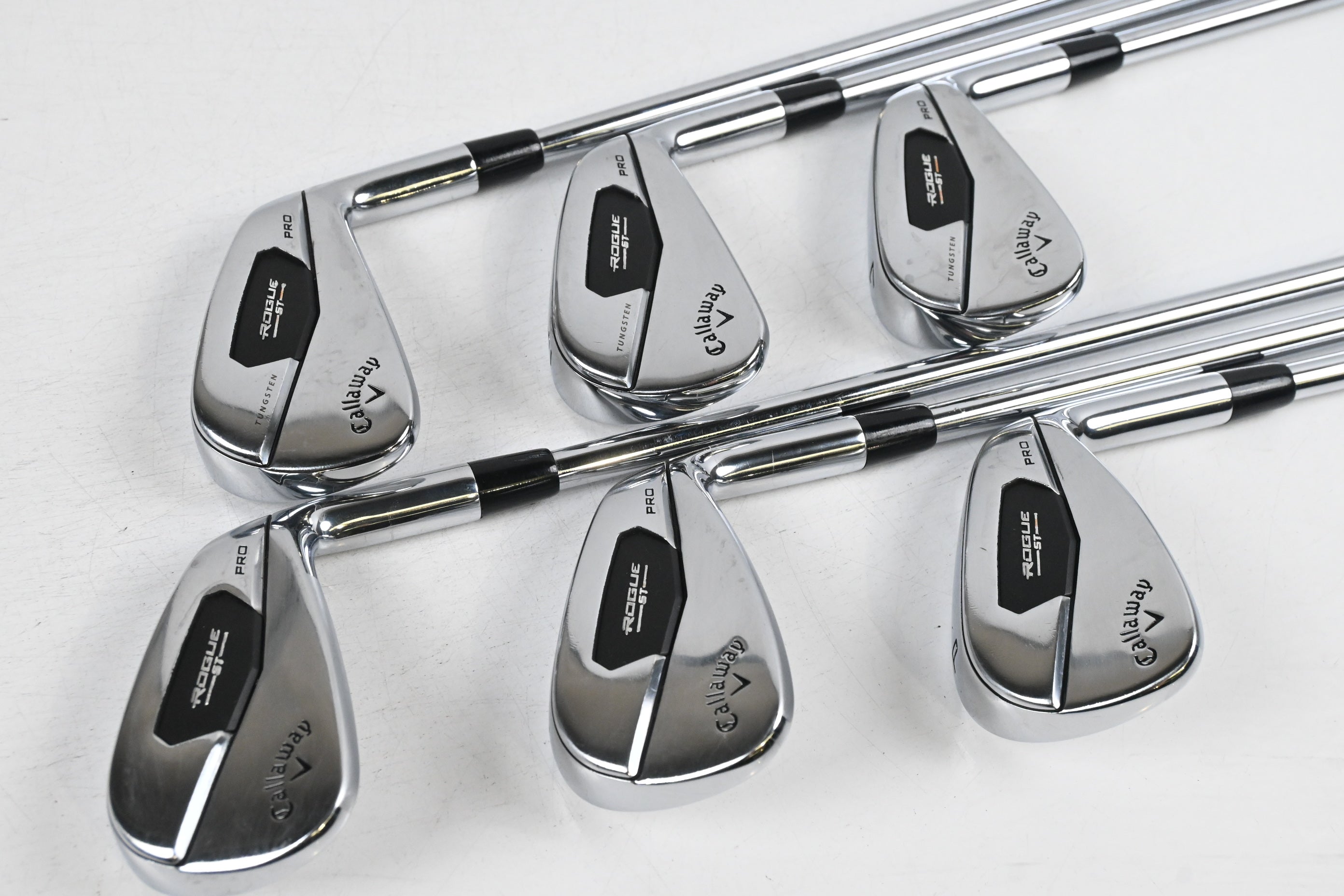 Callaway Rogue ST Pro Irons / 5-PW / Stiff Flex Project X Rifle Tour Flighted