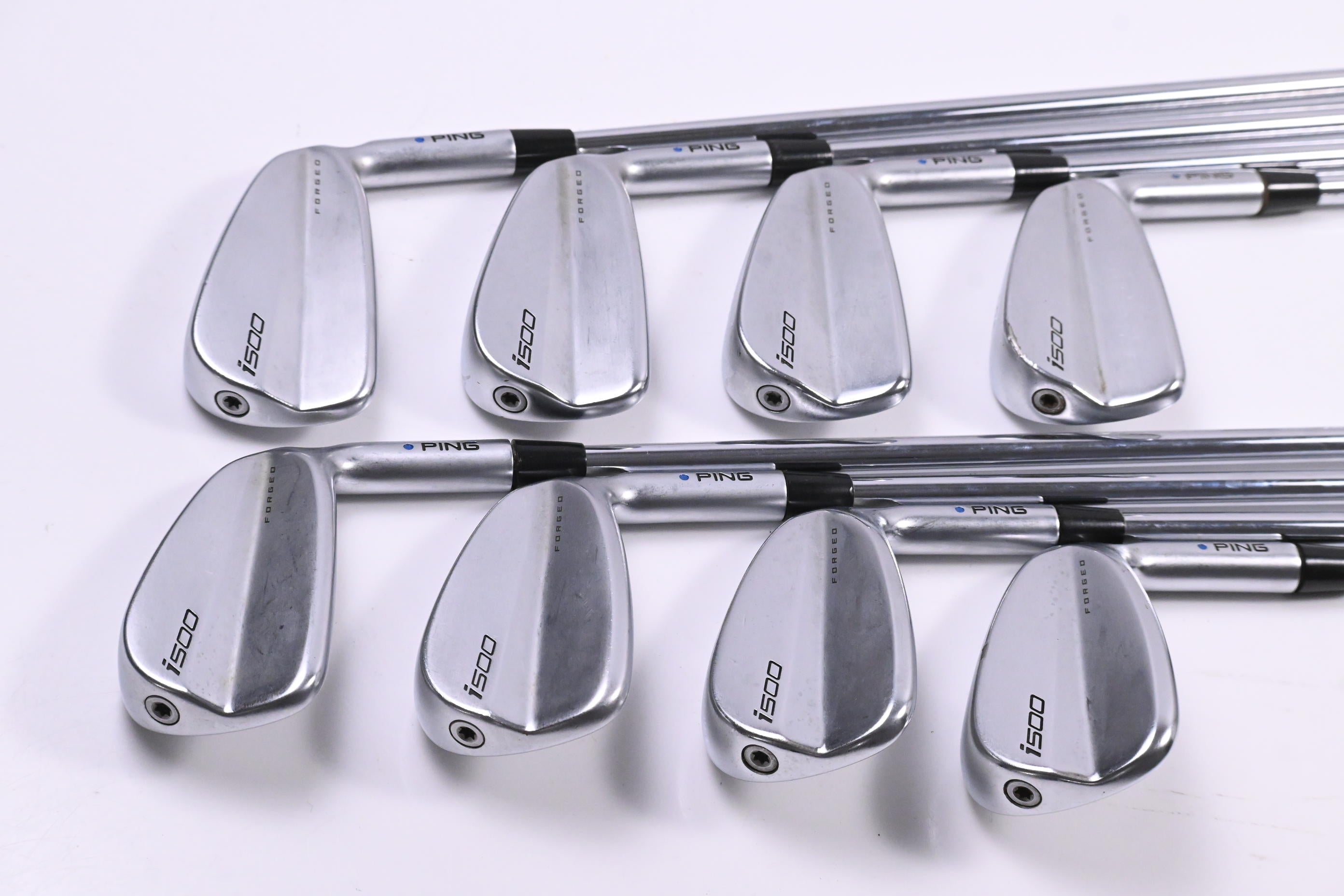 Ping i500 Irons / 3-PW / Blue Dot / Stiff Flex Ping AWT 2.0 Shafts
