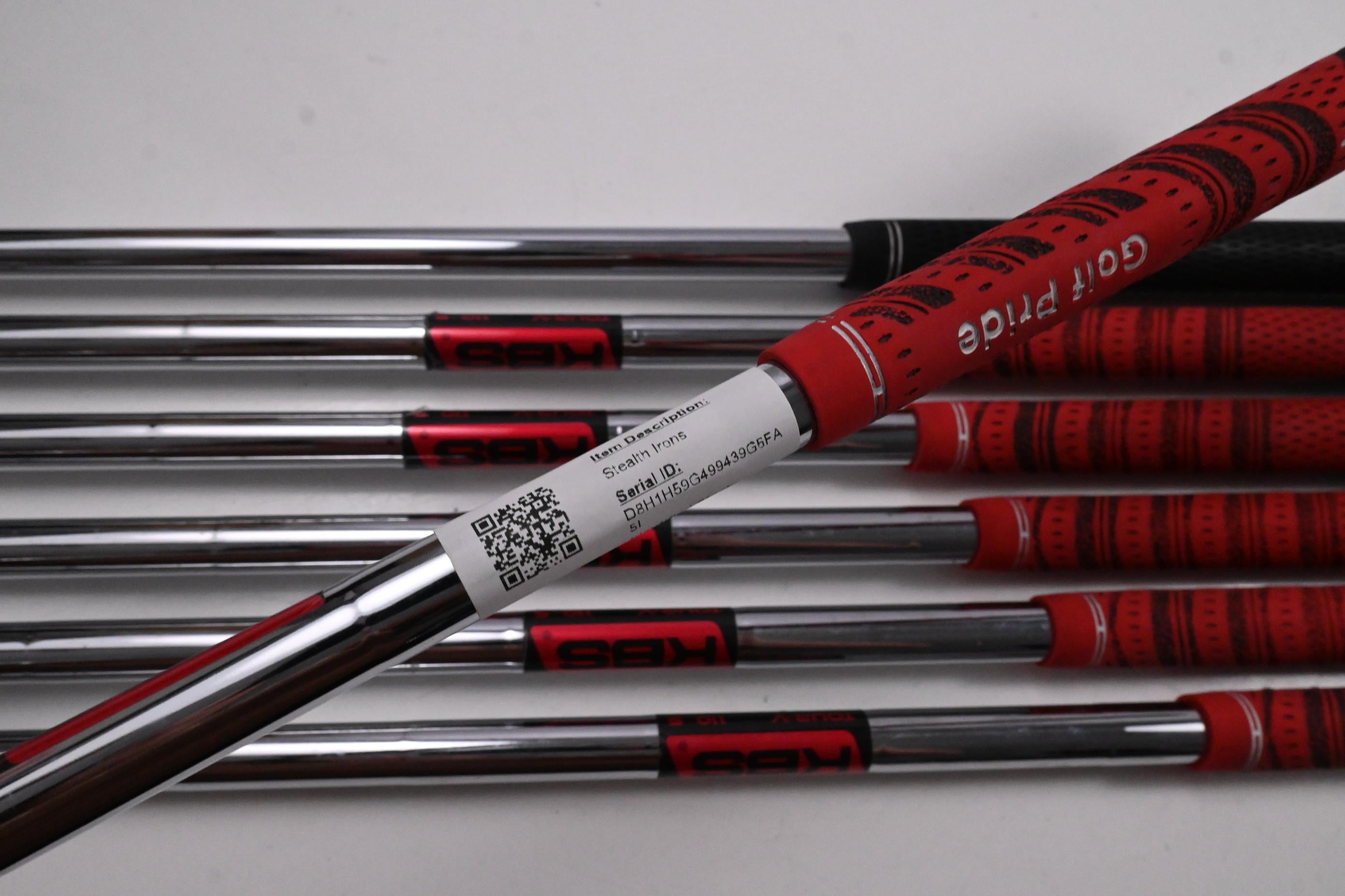 Taylormade Stealth Irons / 4-PW-GW / Stiff Flex KBS Tour-V 110 Shafts