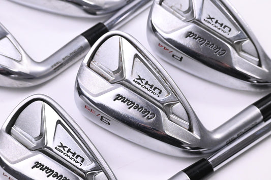 Left Hand Cleveland Launcher UHX Irons / 6-PW / Regular Flex Dynamic Gold DST 98