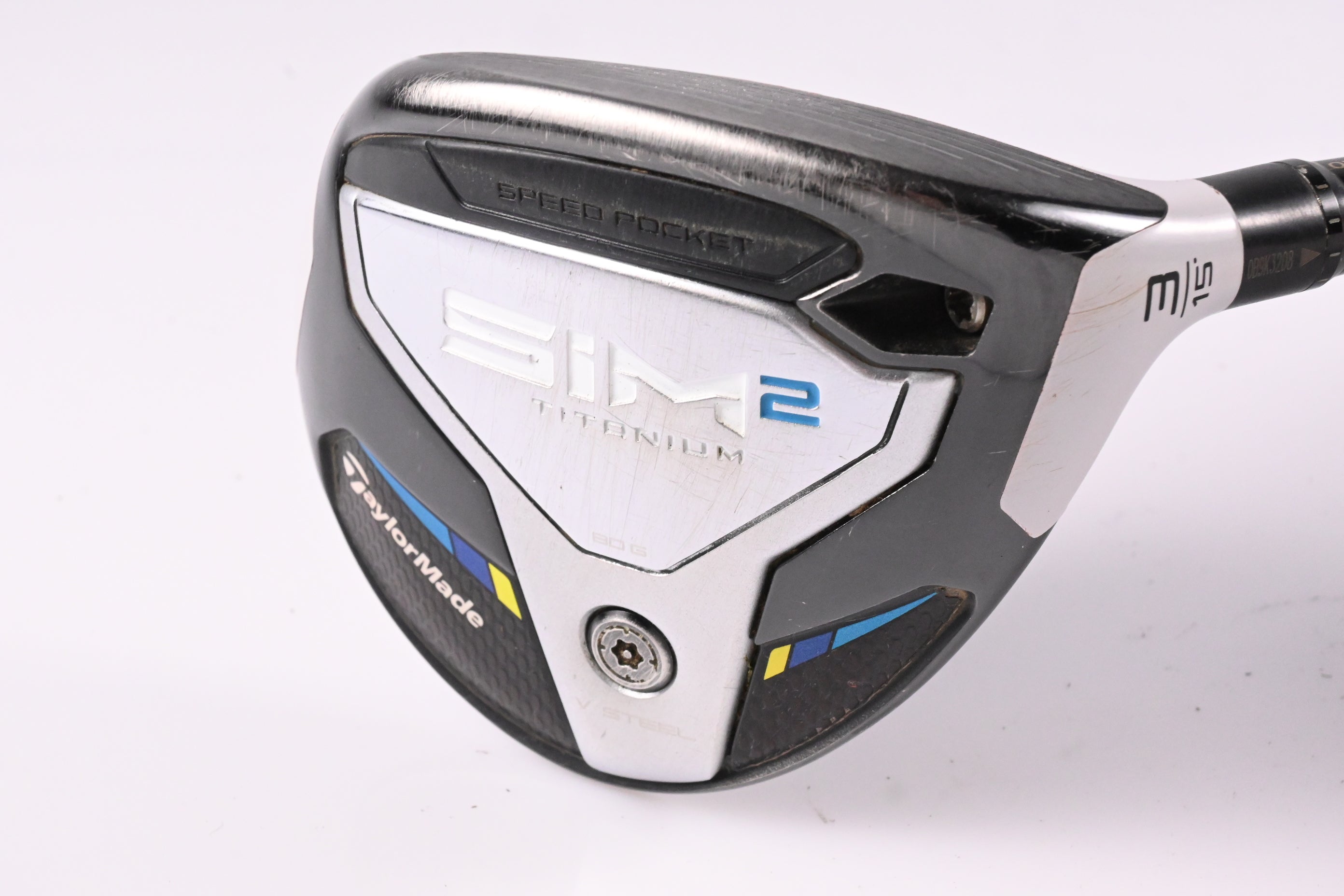 Taylormade SIM2 Ti #3 Wood / 15 Degree / Stiff Flex Tensei AV RAW Blue 65 Shaft