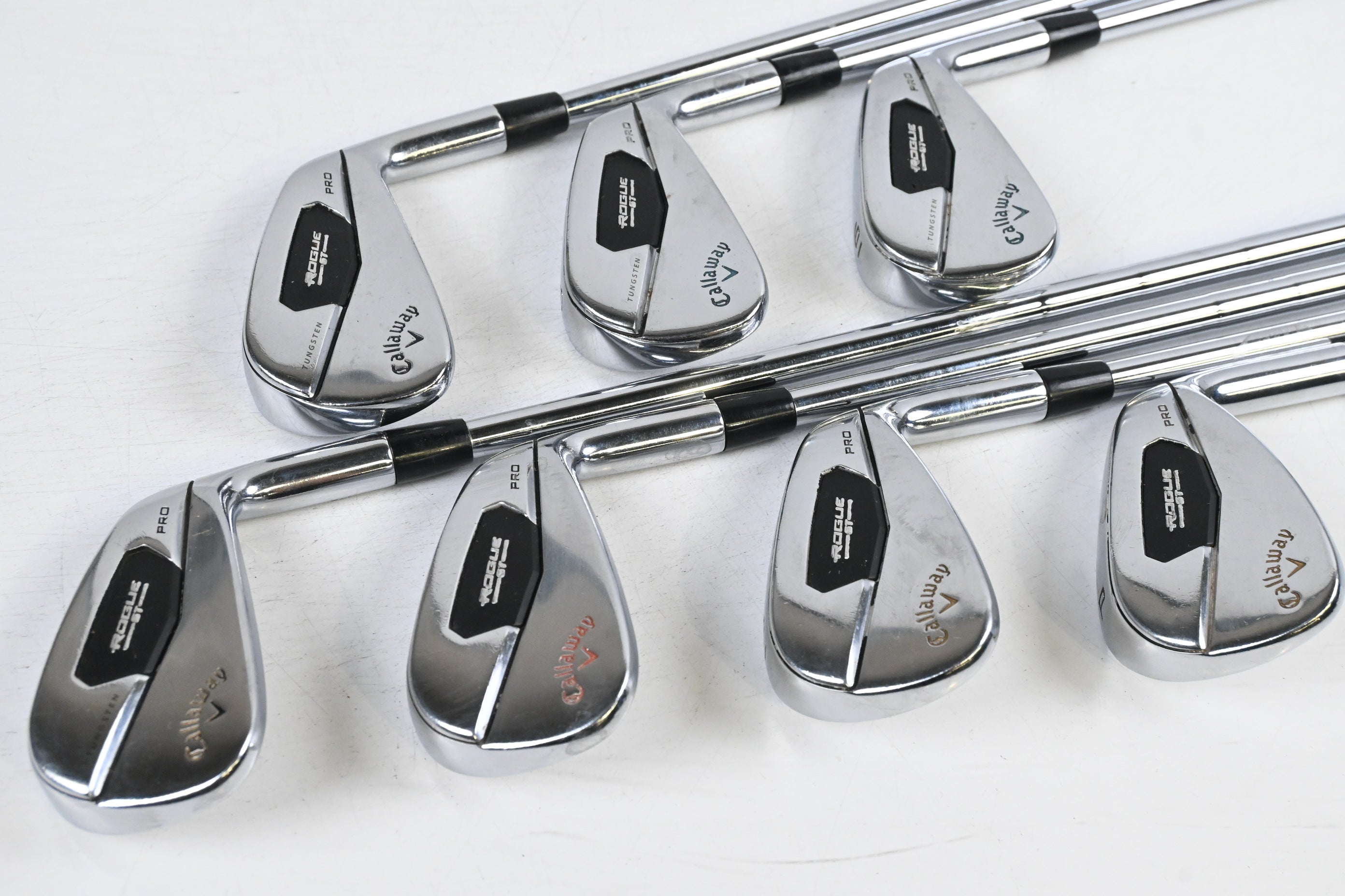Callaway Rogue ST Pro Irons / 4-PW / Stiff Flex KBS Tour Lite Shafts