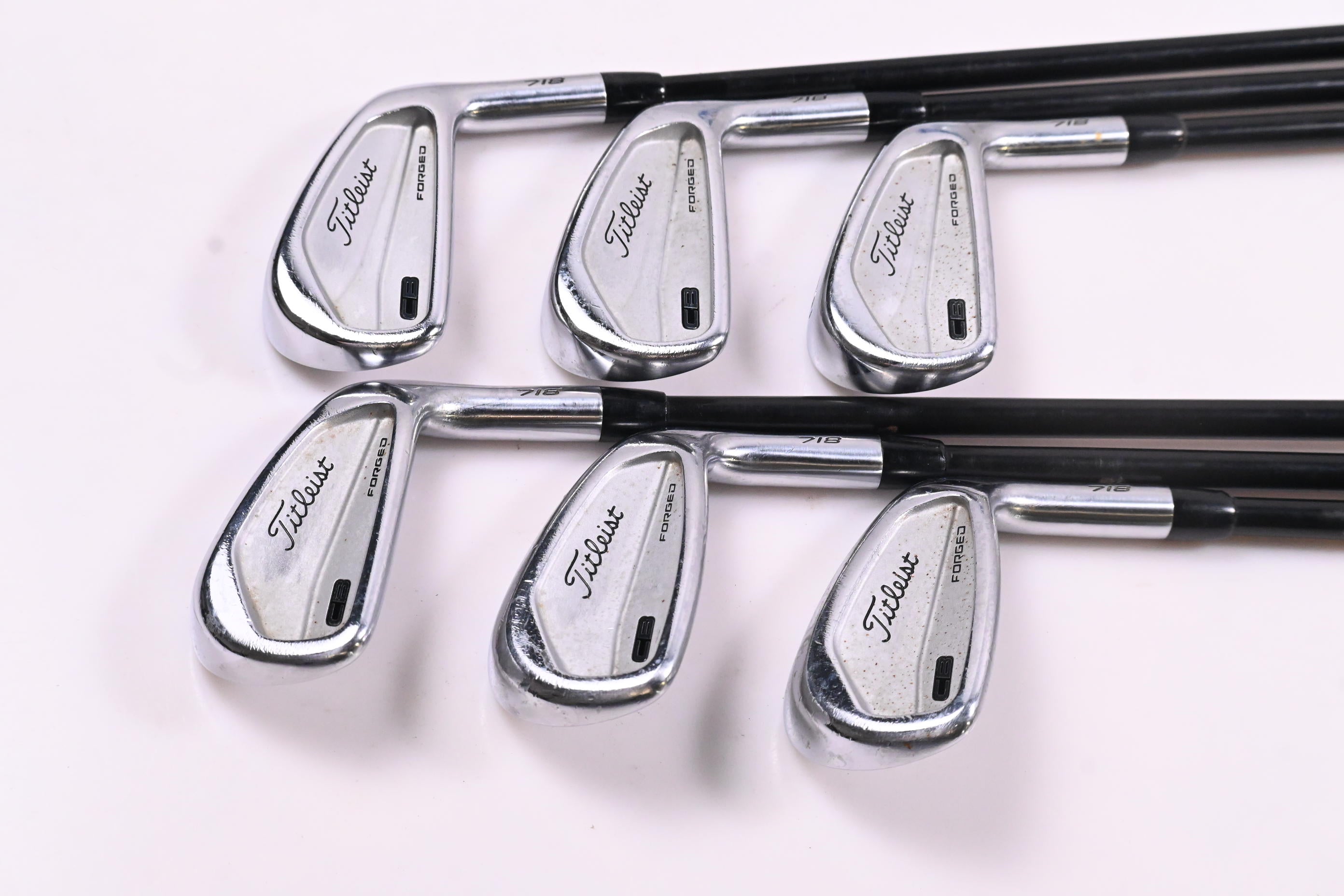 Titleist 718 CB Irons / 4-9i / Stiff Flex Project X LZ Blackout Shafts