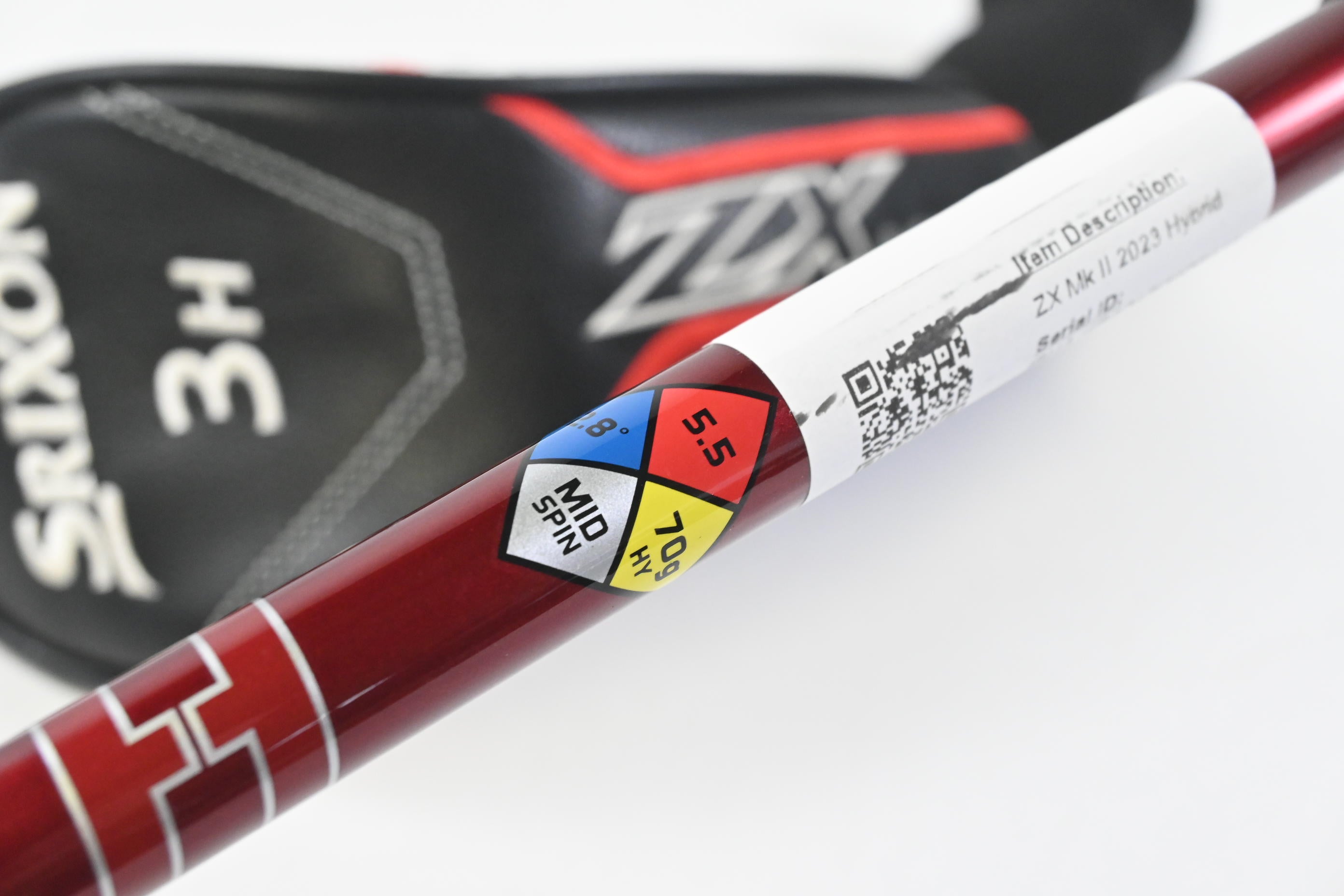 Left Hand Srixon ZX Mk II 2023 #4 Hybrid / 22 Degree / Regular Flex HZRDUS Smoke