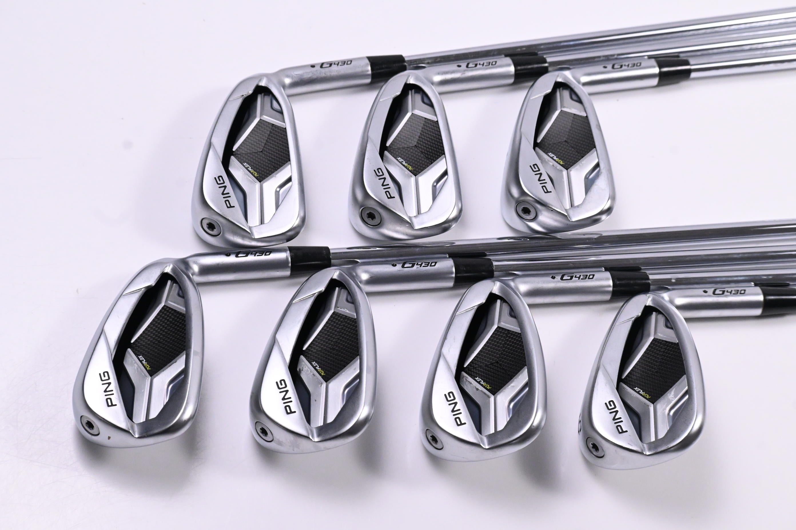Ping G430 Irons / 5-PW+45° / Black Dot / Regular Flex Ping AWT 2.0 Shafts