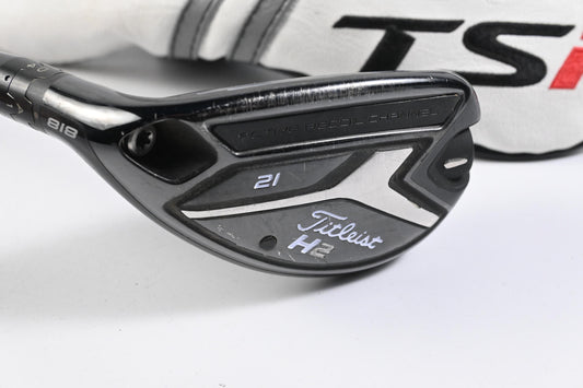 Left Hand Titleist 818 H2 #3 Hybrid / 21 Degree / Regular Flex Aldila Rogue 85