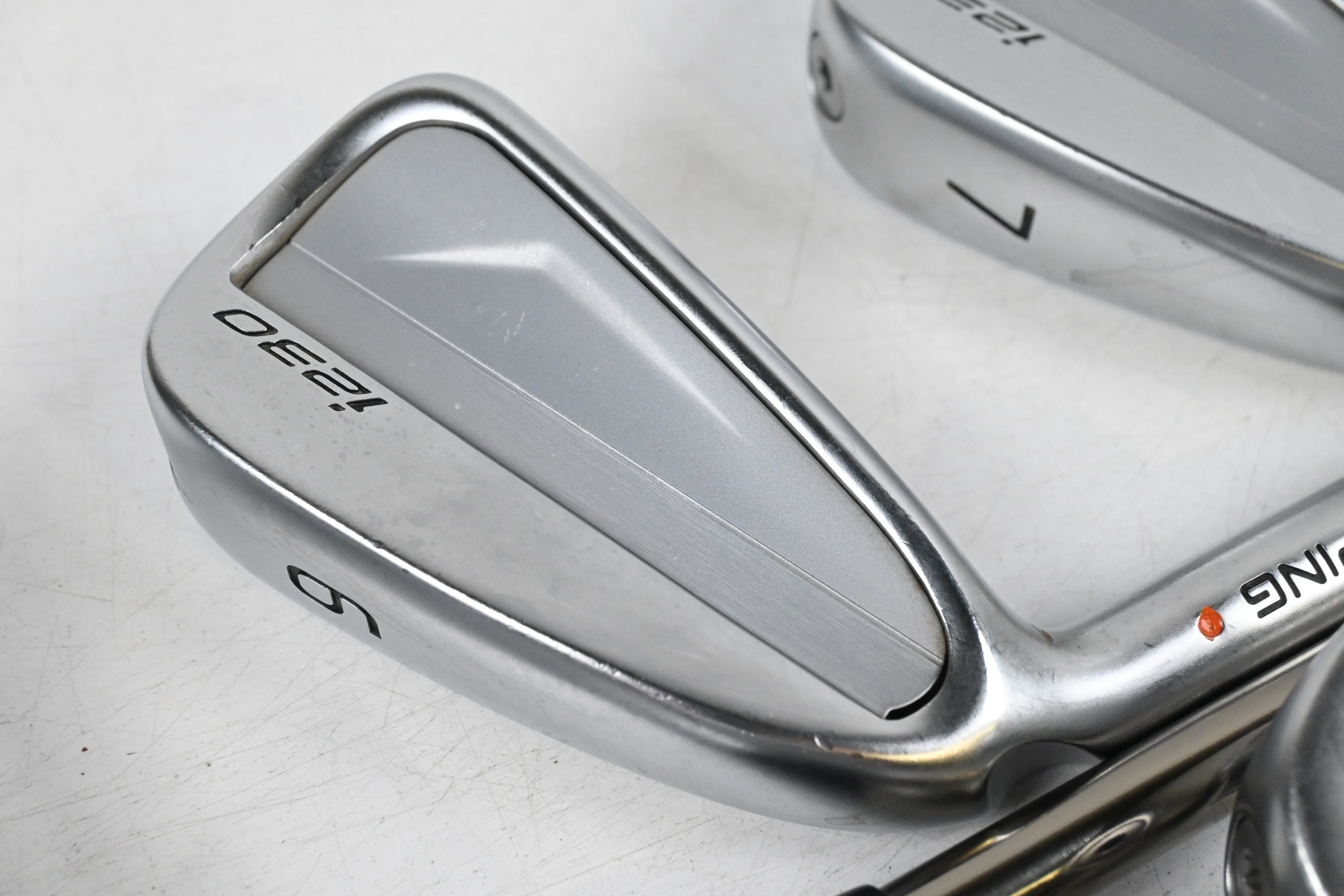 Left Hand Ping i230 Irons / 5-PW+GW / Orange Dot / Regular Flex UST Mamiya