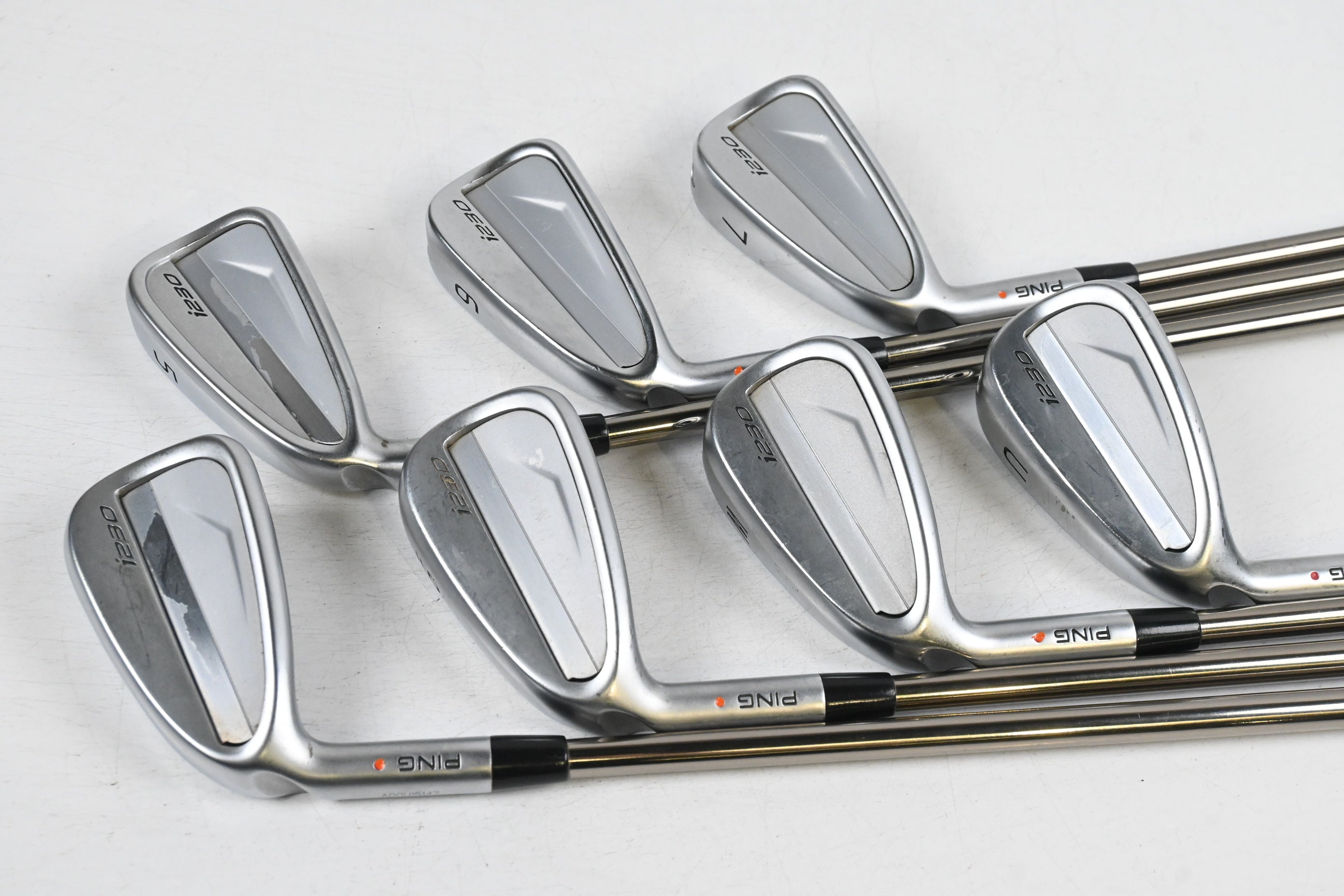 Left Hand Ping i230 Irons / 5-PW+GW / Orange Dot / Regular Flex UST Mamiya