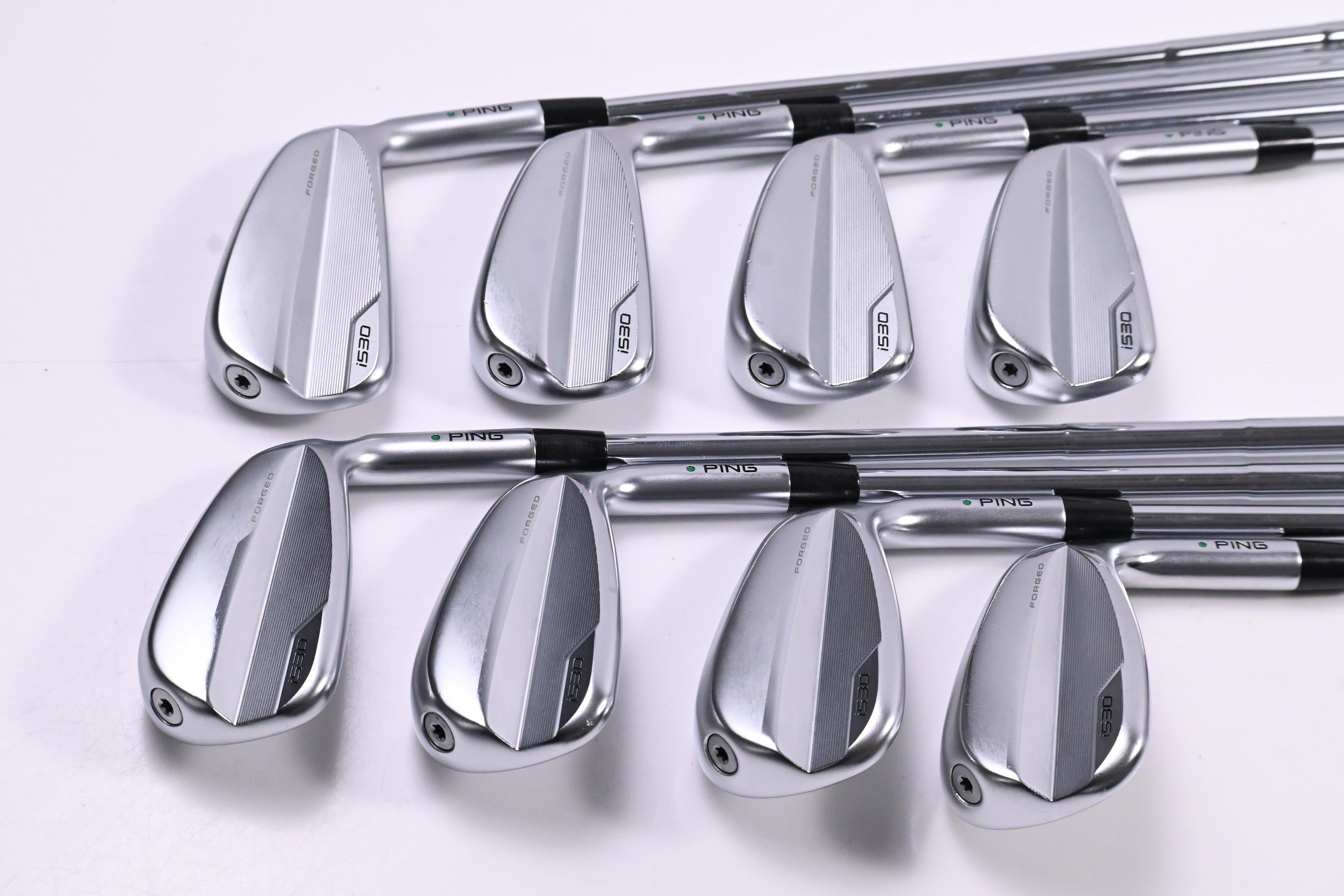 Ping i530 Irons / 5-PW+GW / Green Dot / Stiff Flex Dynamic Gold Mid 115 S300
