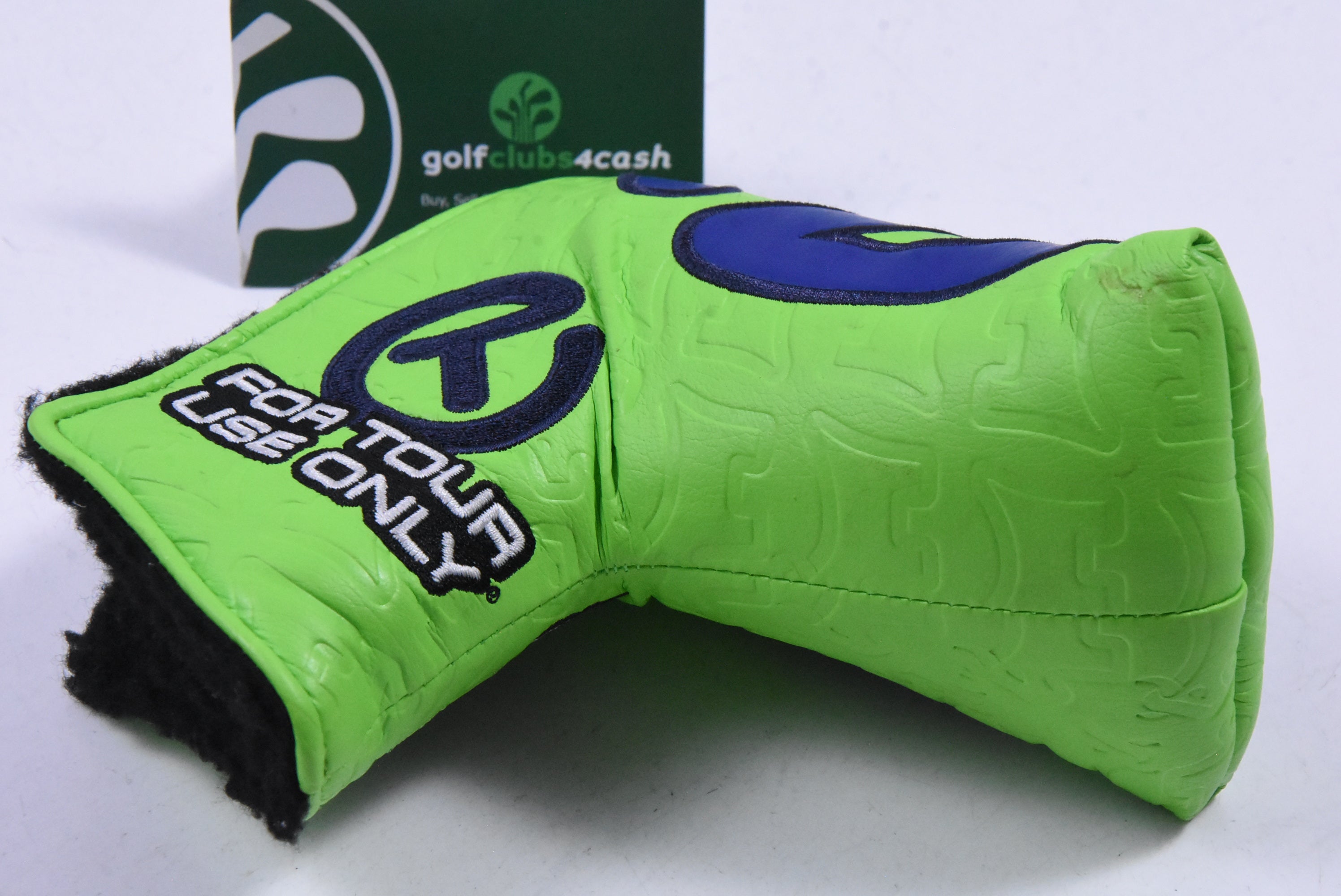 Scotty Cameron Circle T Tour Bulldog Putter Cover / Mid-Mallet / Lime &amp; Blue