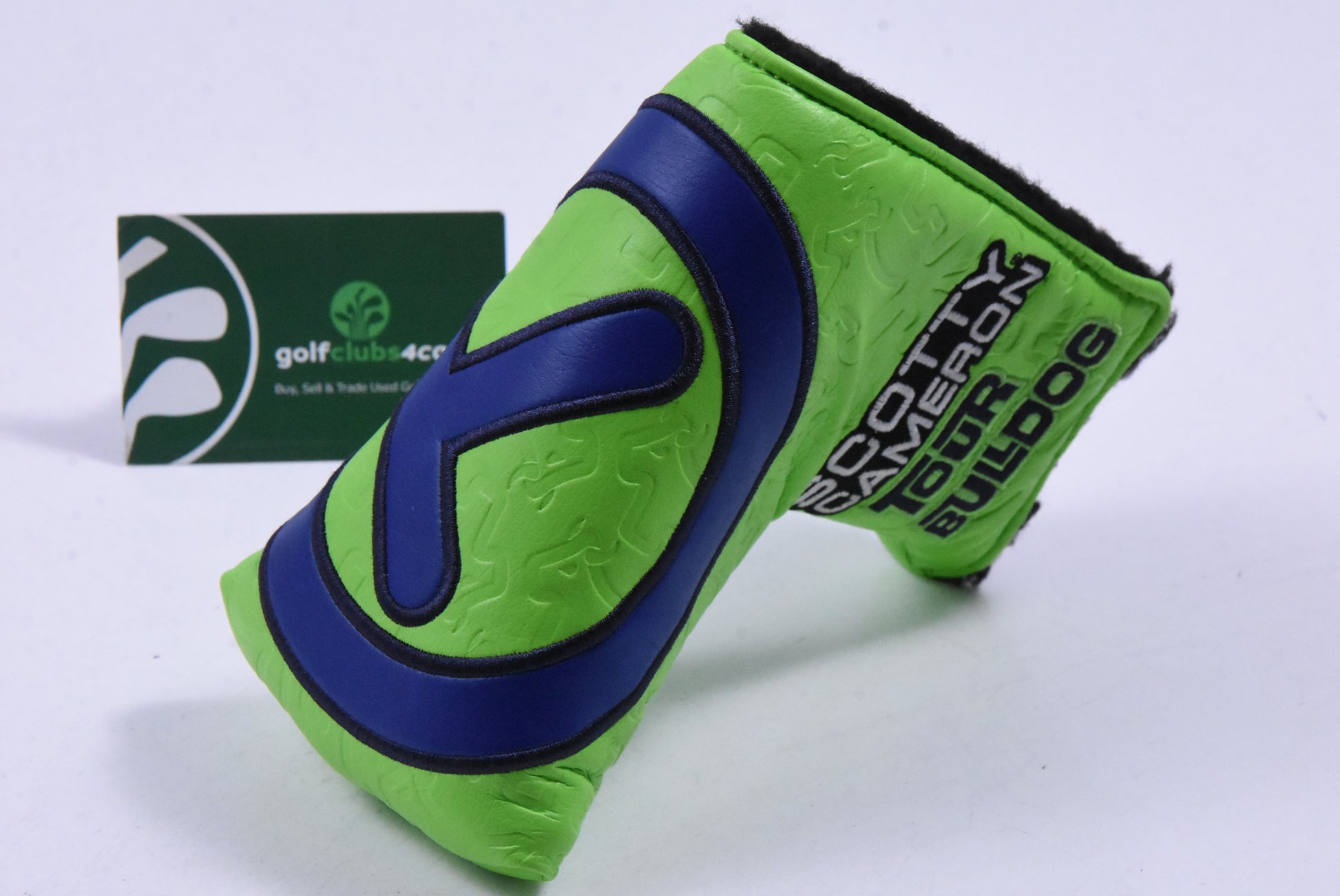 Scotty Cameron Circle T Tour Bulldog Putter Cover / Mid-Mallet / Lime &amp; Blue