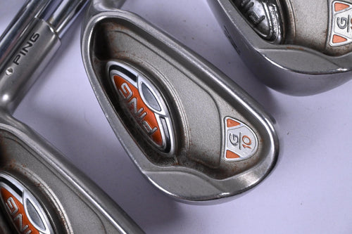 Ping G10 Irons / 4-PW / White Dot / Stiff Flex Steel Shafts