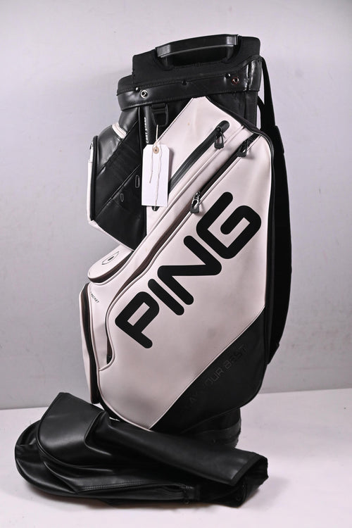 Ping DLX Cart Bag / 15-Way Divider / White, Black