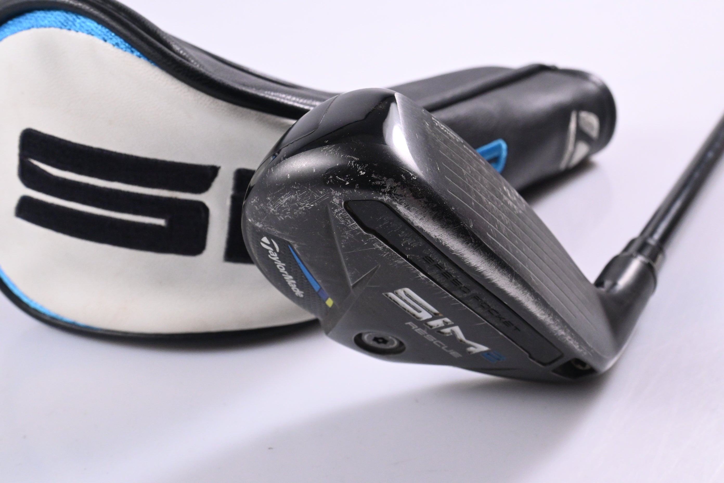 Taylormade SIM2 #2 Hybrid / 17 Degree / Stiff Flex Tensei AV Raw Blue 80 Shaft