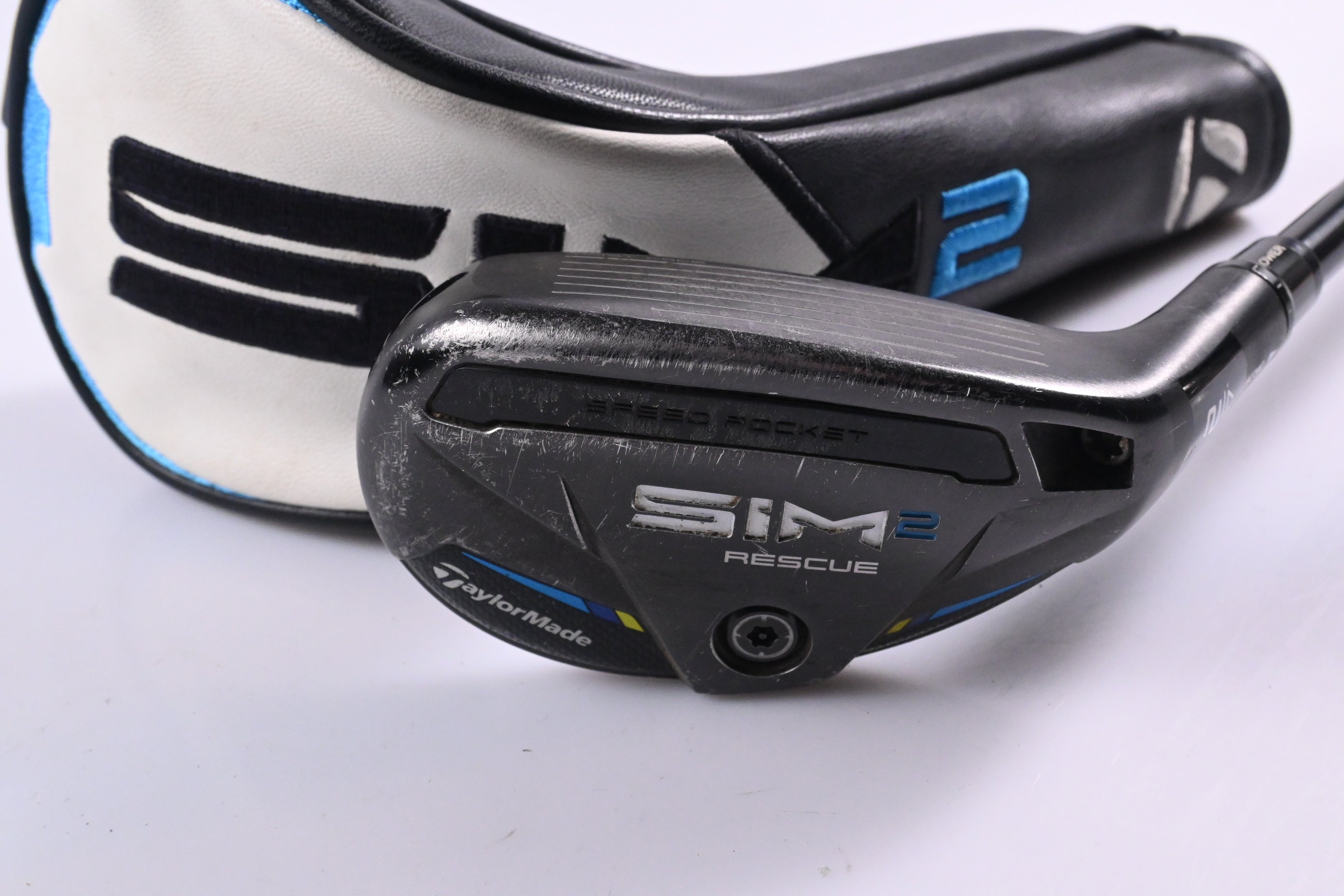 Taylormade SIM2 #2 Hybrid / 17 Degree / Stiff Flex Tensei AV Raw Blue 80 Shaft