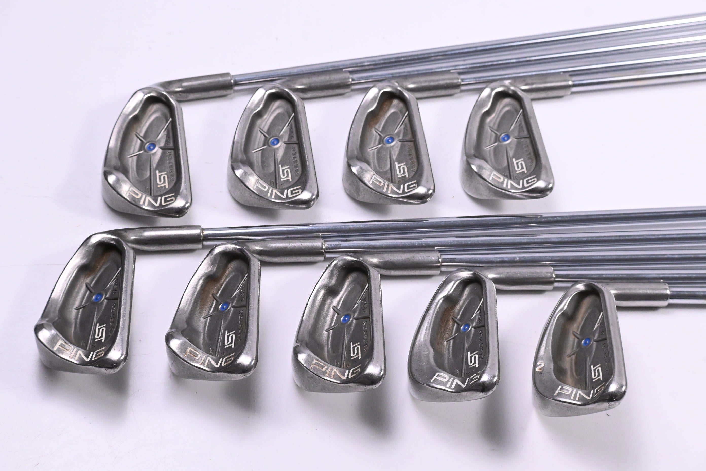 Ping Karsten ISI Irons / 3-PW+SW / Blue Dot / Regular Flex Ping Cushin JZ Shafts