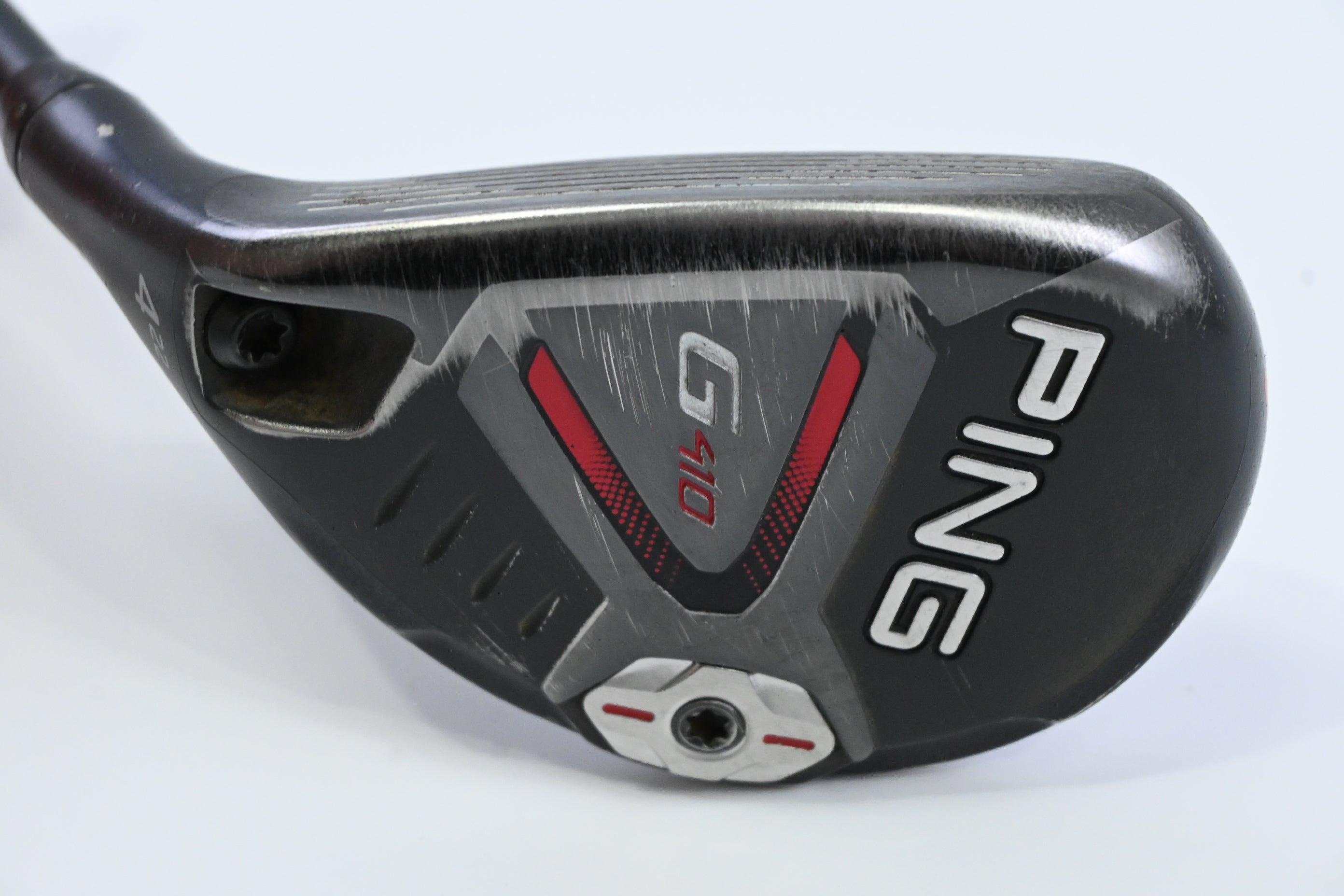 Left Hand Ping G410 #4 Hybrid / 22 Degree / Regular Flex Ping Alta CB Red 70