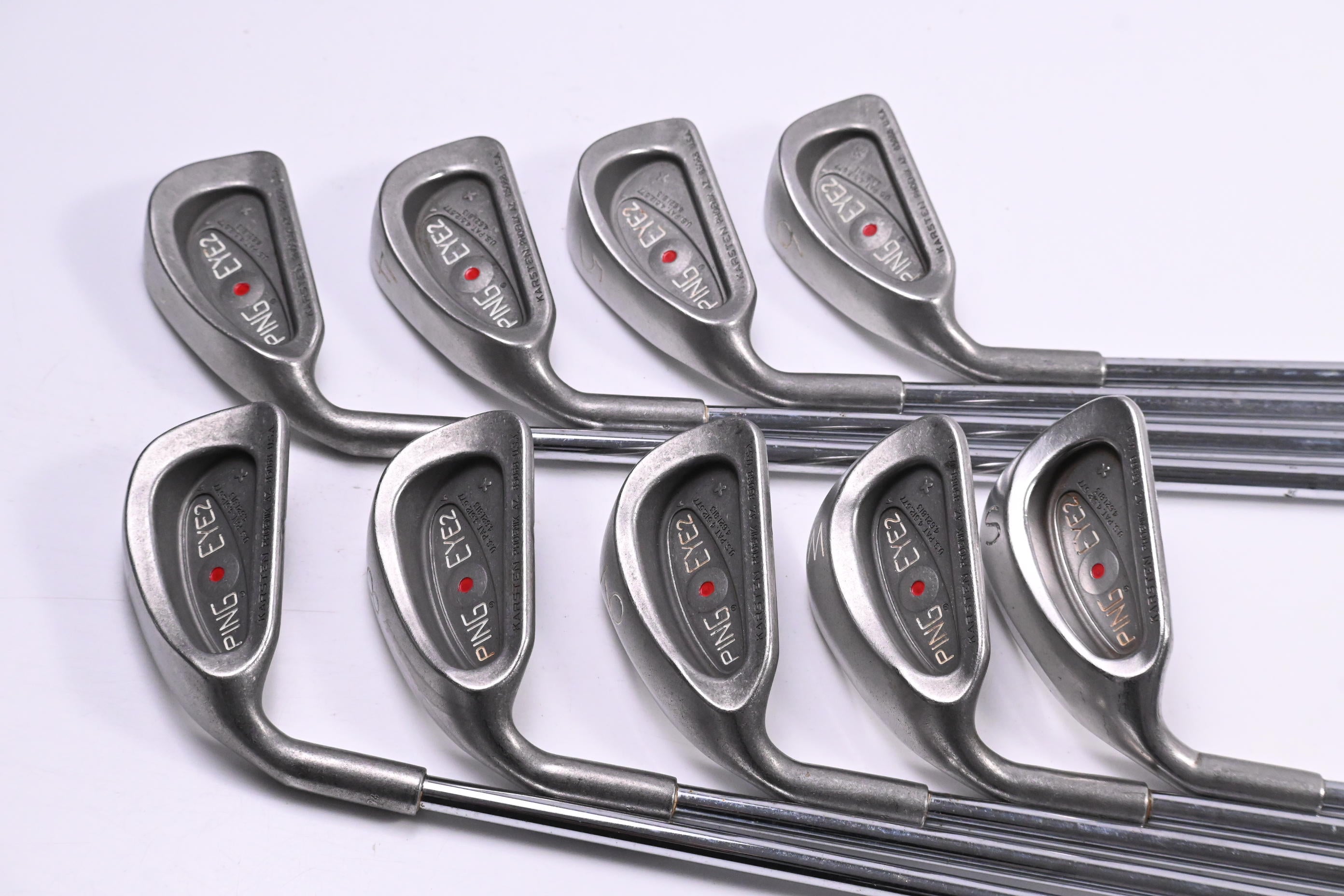 Left Hand Ping Karsten Eye 2+ Irons / 3-PW+SW / Red Dot / Stiff Flex Ping JZ